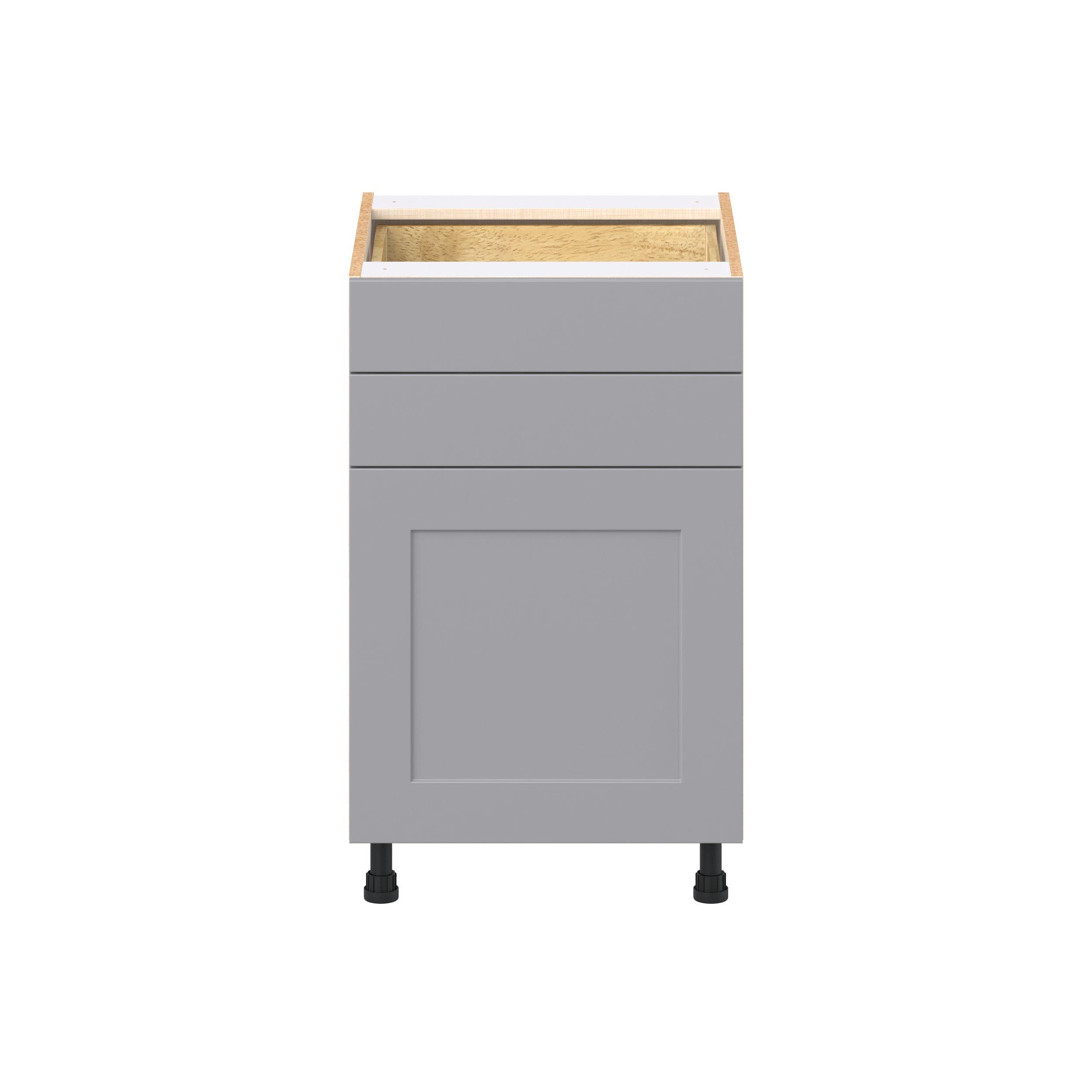 Candler 21 in. Painted Slate Gray Door and Drawer Base Cabinet