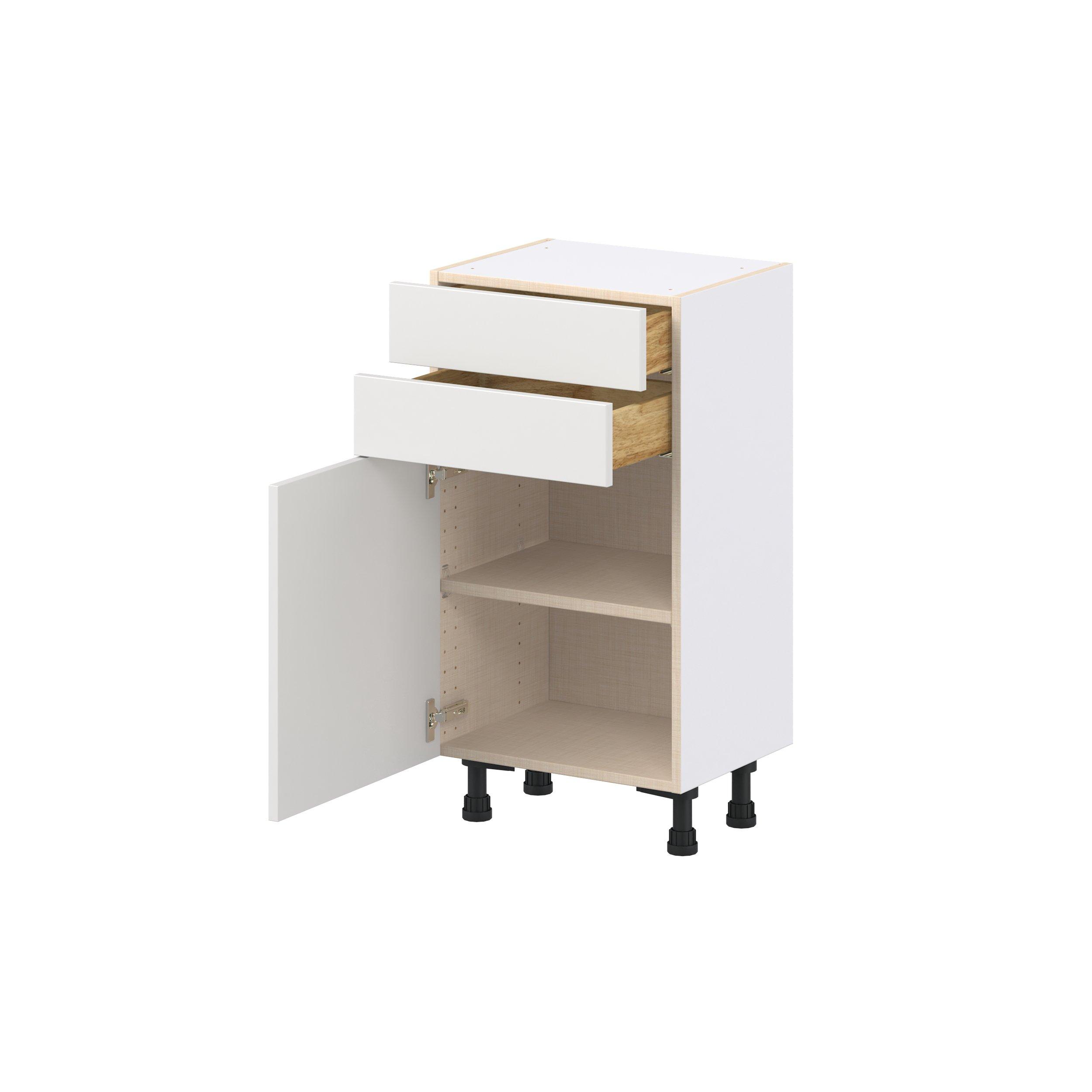 Candler 18 in. Painted Warm White Shallow Base Cabinet