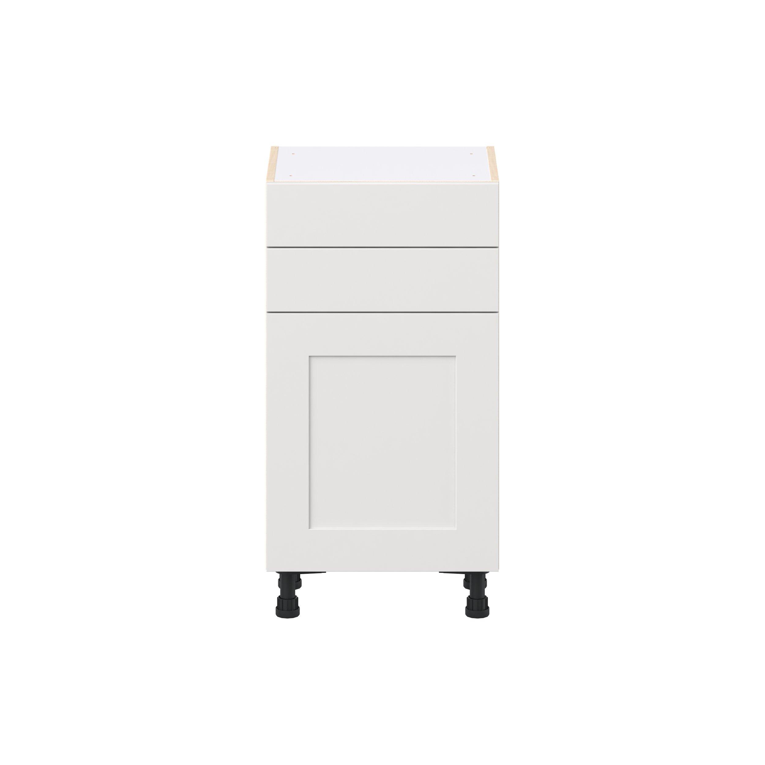 Candler 18 in. Painted Warm White Shallow Base Cabinet