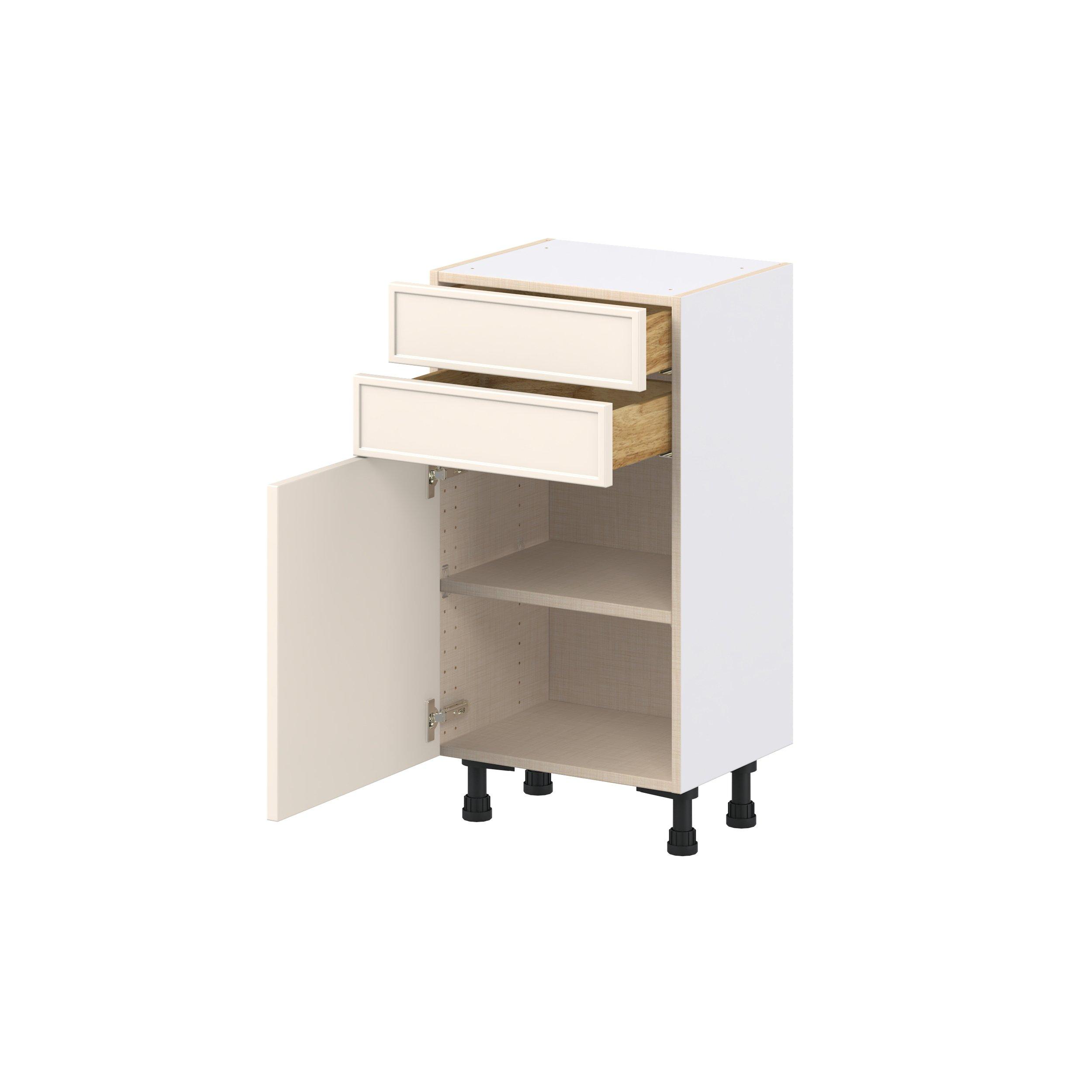 Linden 18 in. Painted Washed Linen Shallow Base Cabinet