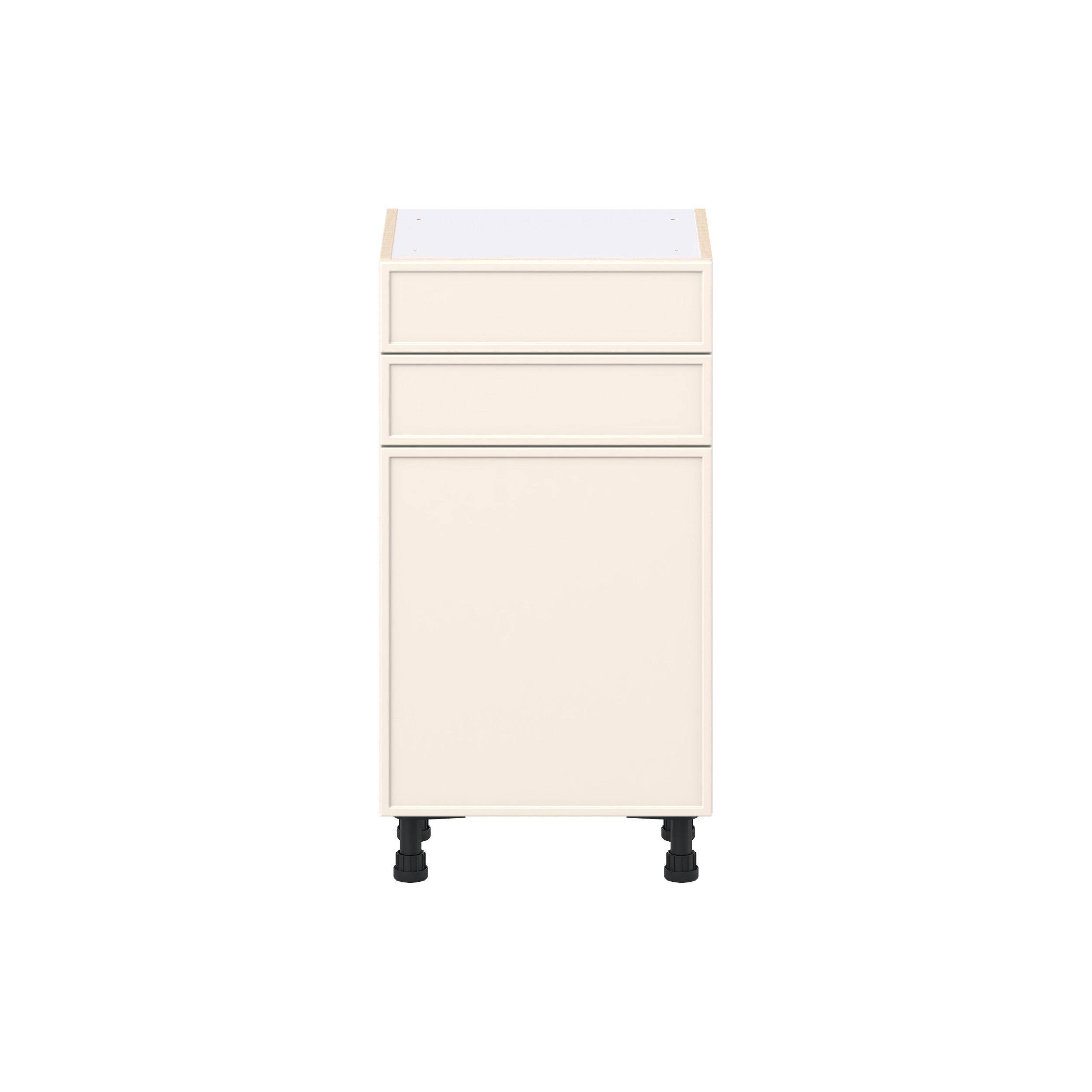 Linden 18 in. Painted Washed Linen Shallow Base Cabinet