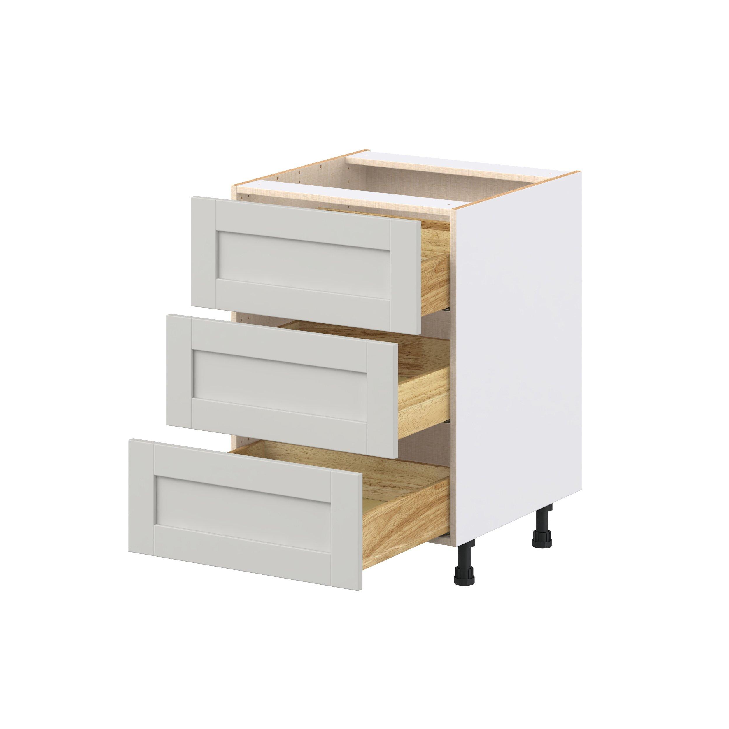 Summerhill 24 in. Light Gray Drawer Base Cabinet