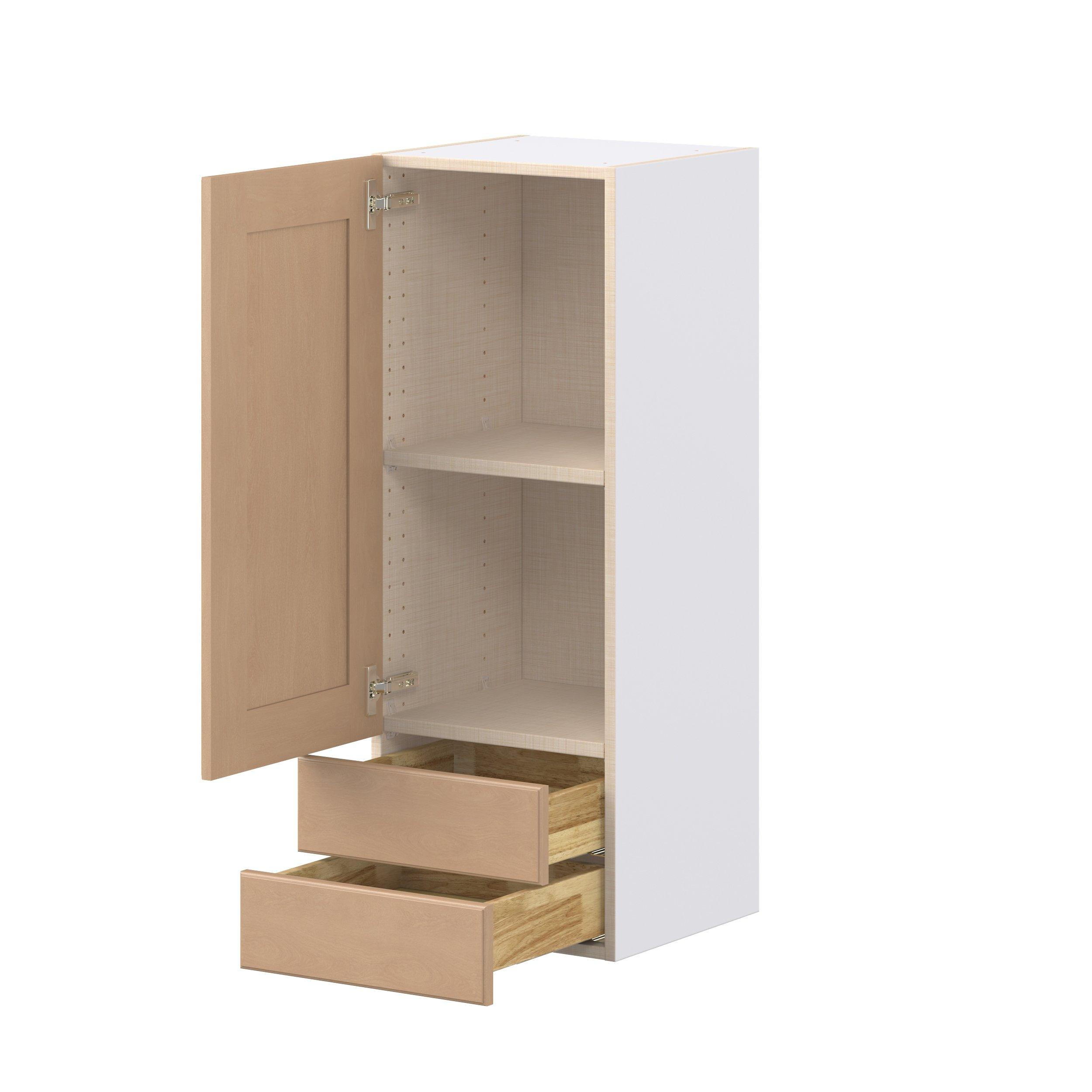 Sugarhill 15 in. Stained Sugar Cookie Door and Drawer Wall Cabinet