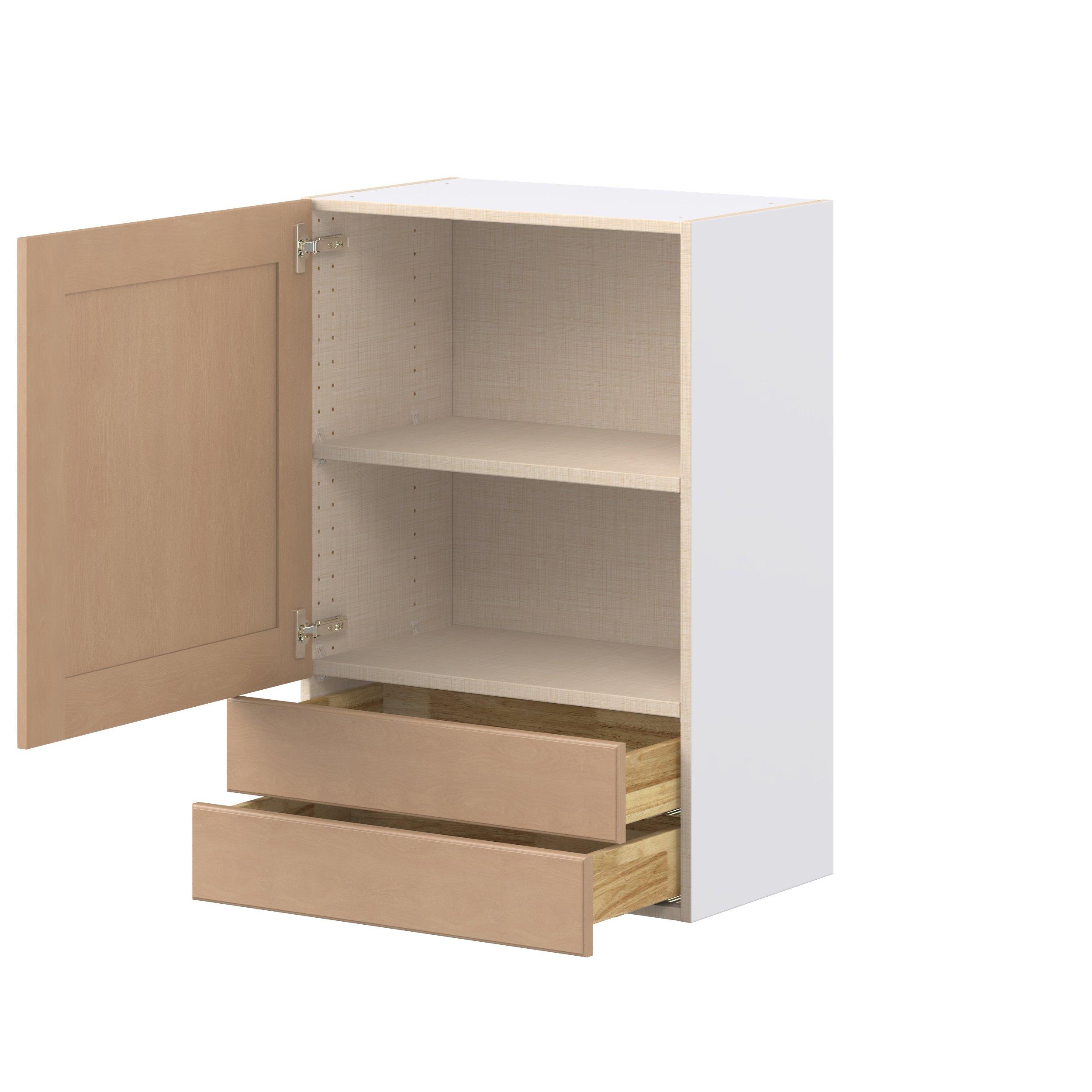 Sugarhill 24 in. Stained Sugar Cookie Door and Drawer Wall Cabinet