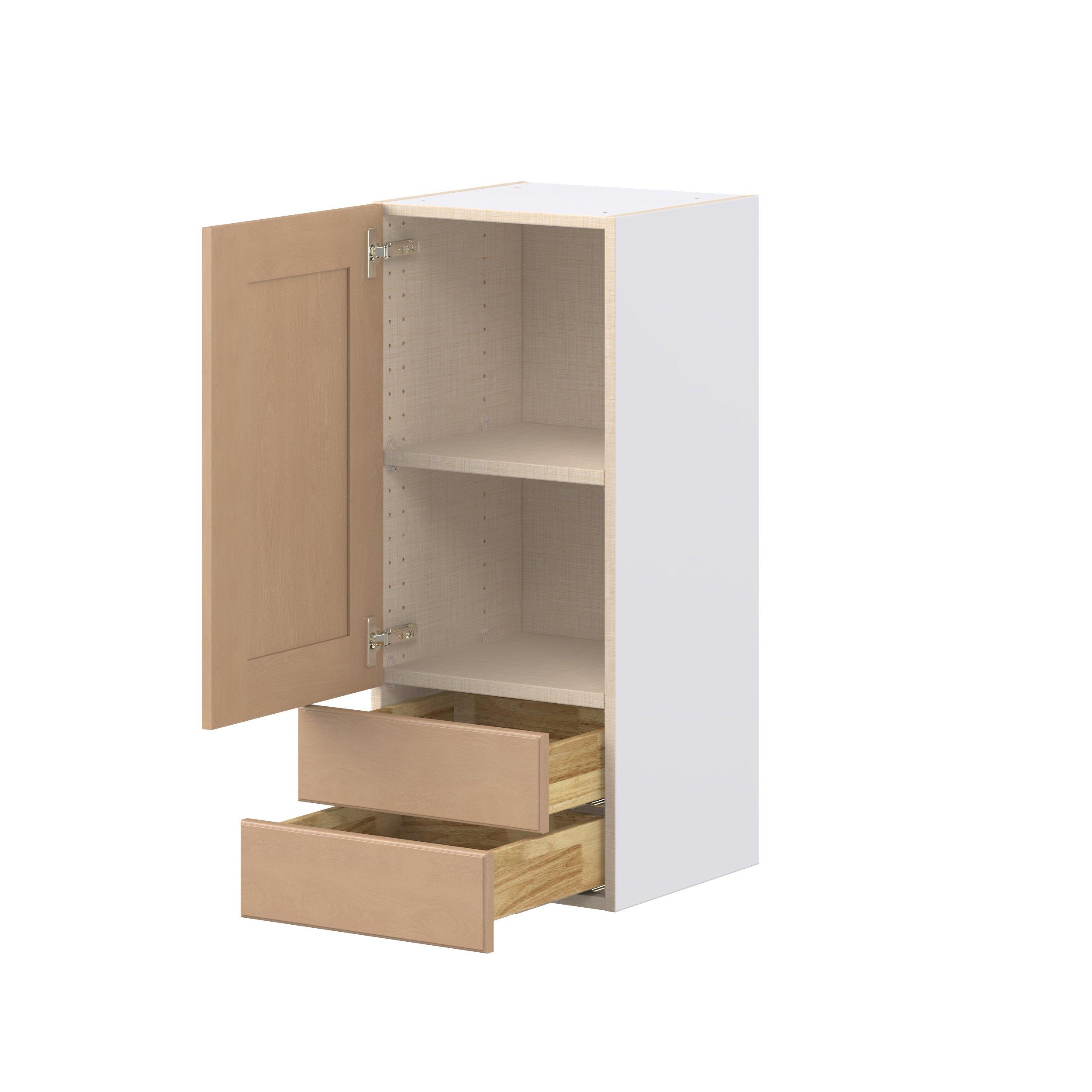 Sugarhill 15 in. Stained Sugar Cookie Door and Drawer Wall Cabinet
