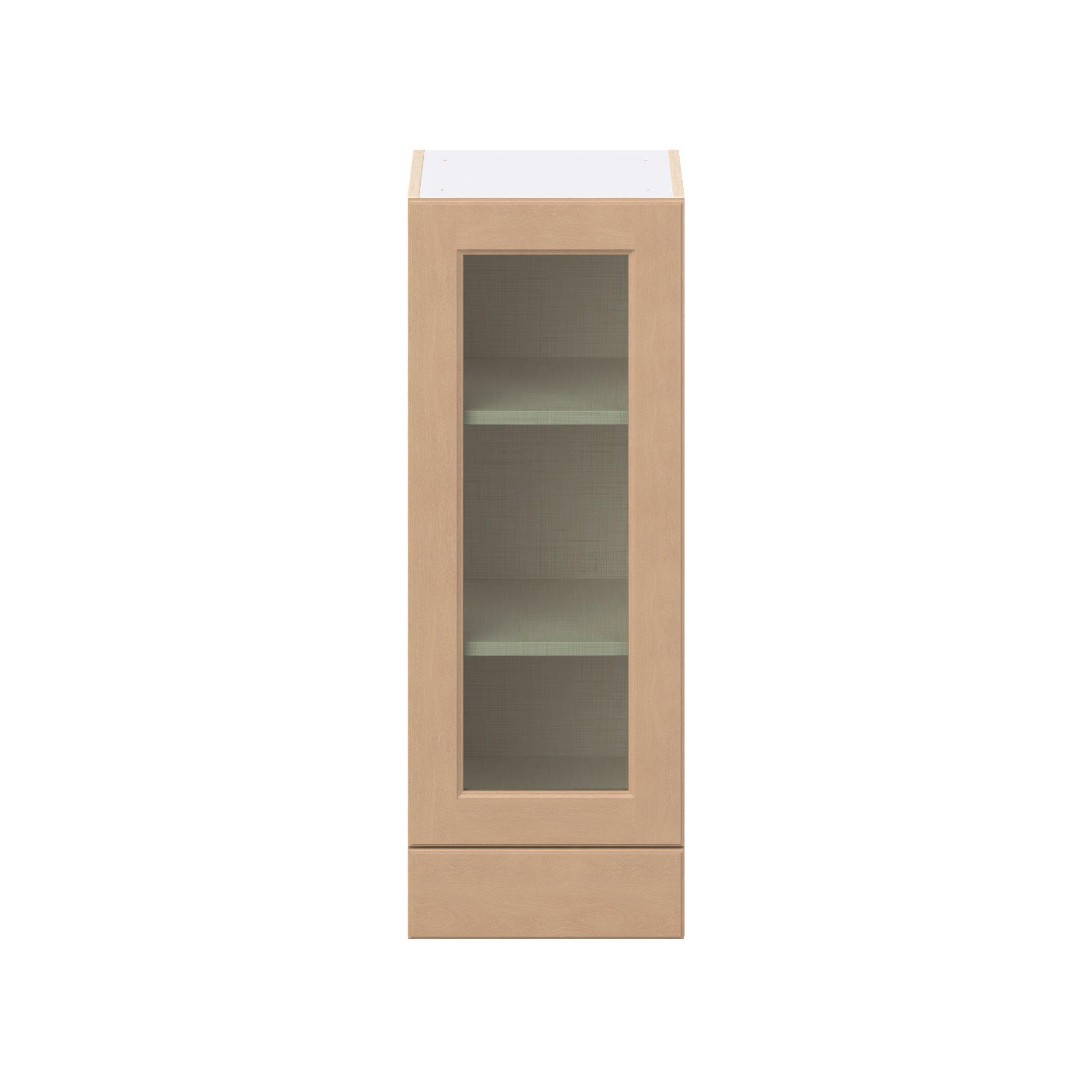 Sugarhill 15 in. Stained Sugar Cookie Drawer Wall Cabinet with Glass Door