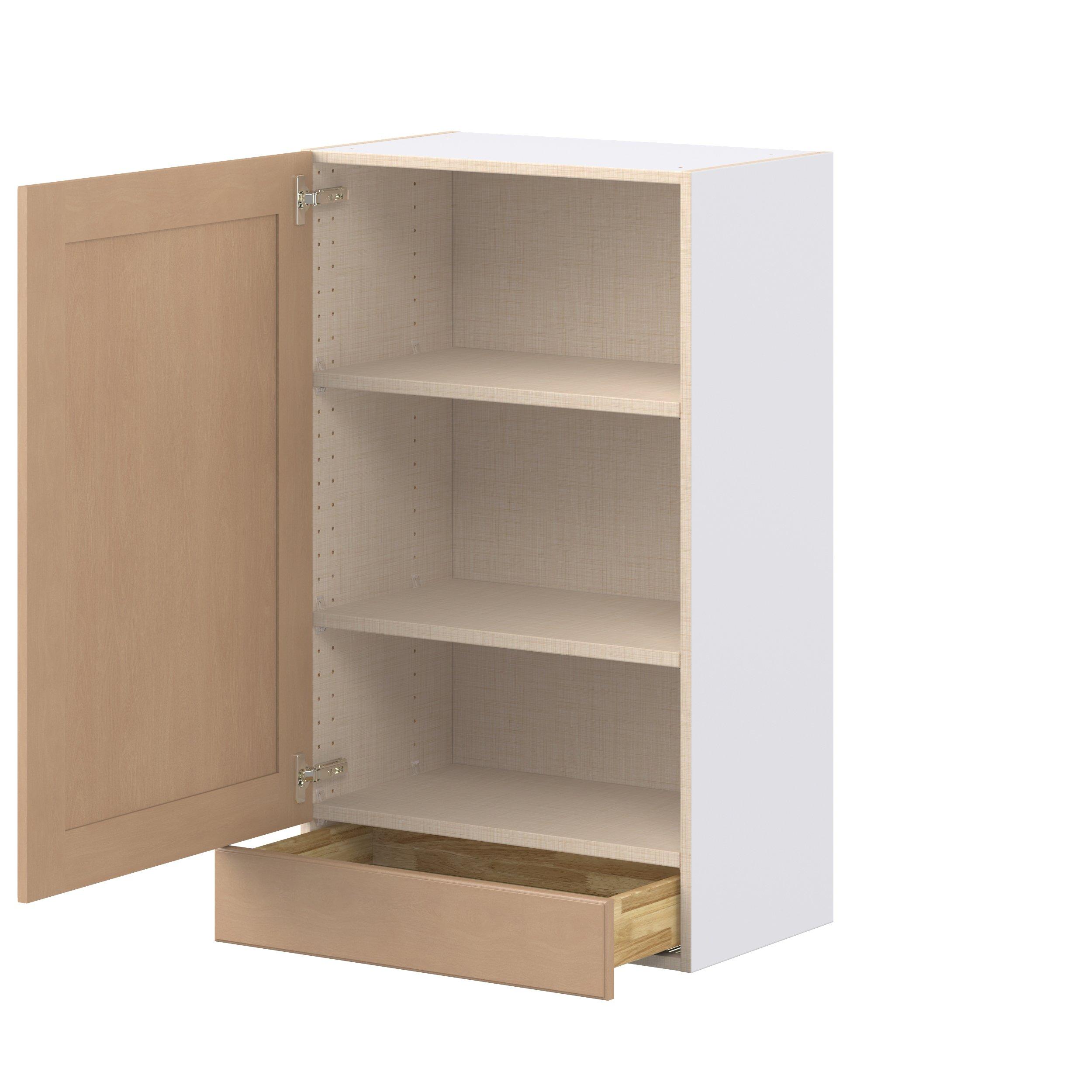 Sugarhill 24 in. Stained Sugar Cookie Door and Drawer Wall Cabinet
