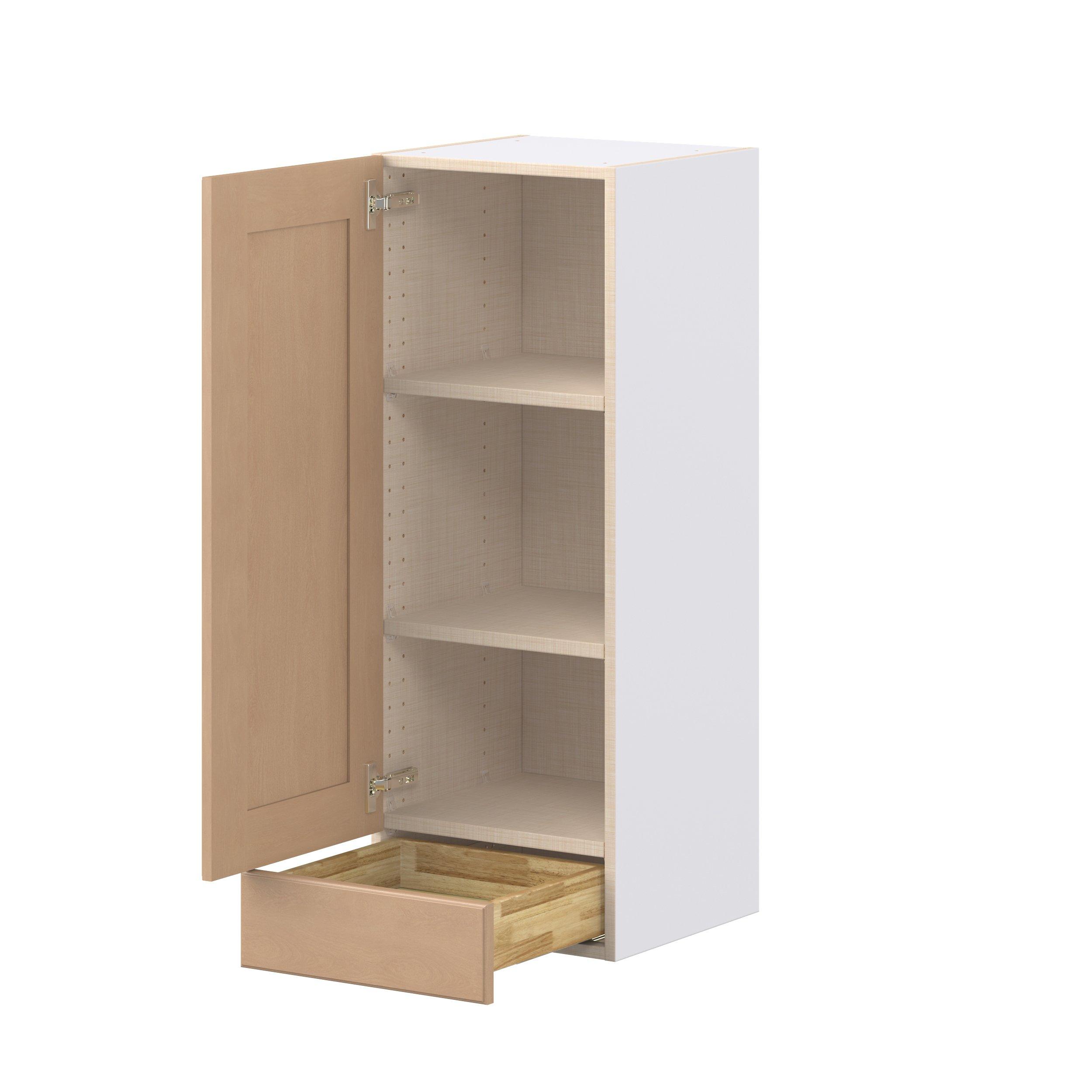 Sugarhill 15 in. Stained Sugar Cookie Door and Drawer Wall Cabinet