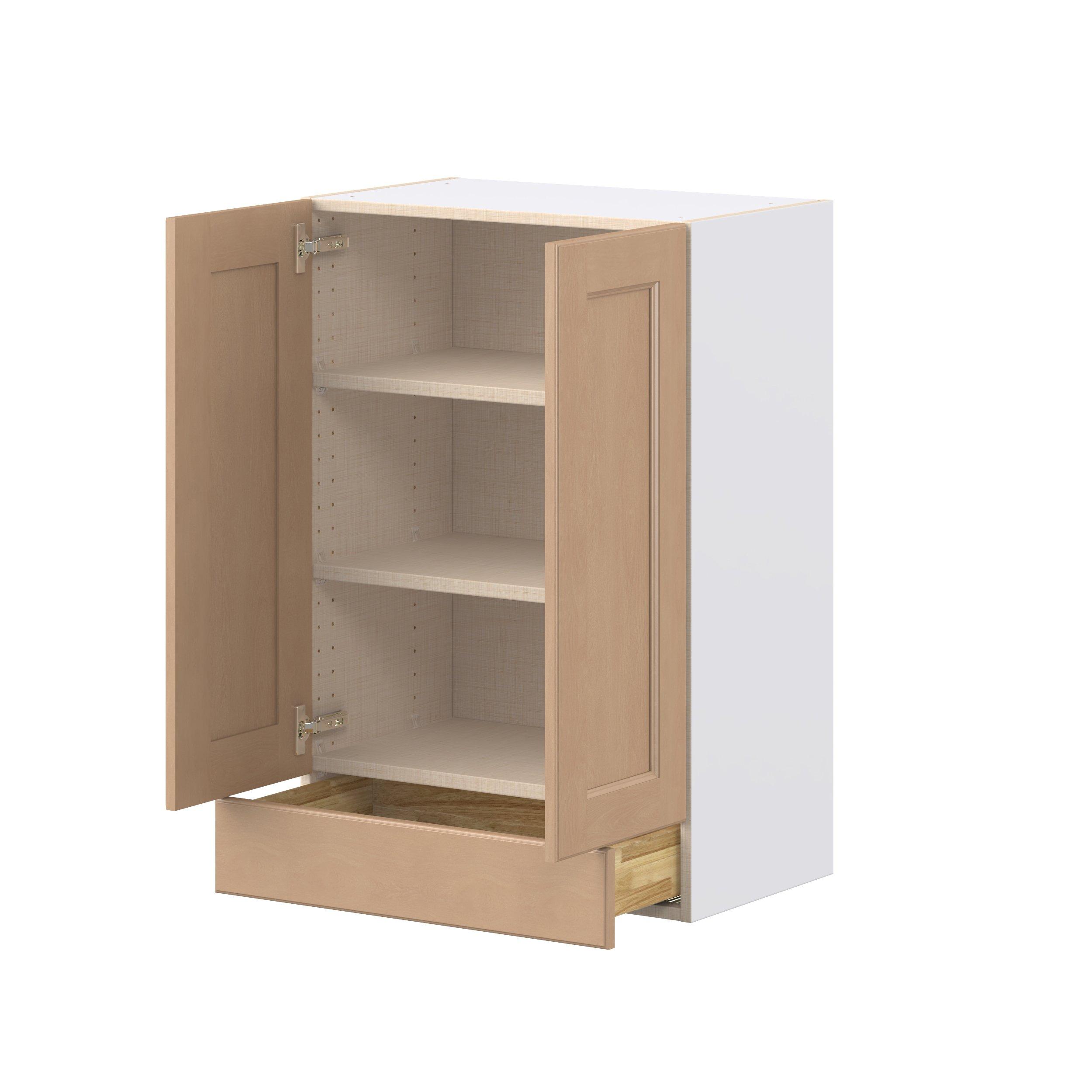 Sugarhill 24 in. Stained Sugar Cookie Door and Drawer Wall Cabinet