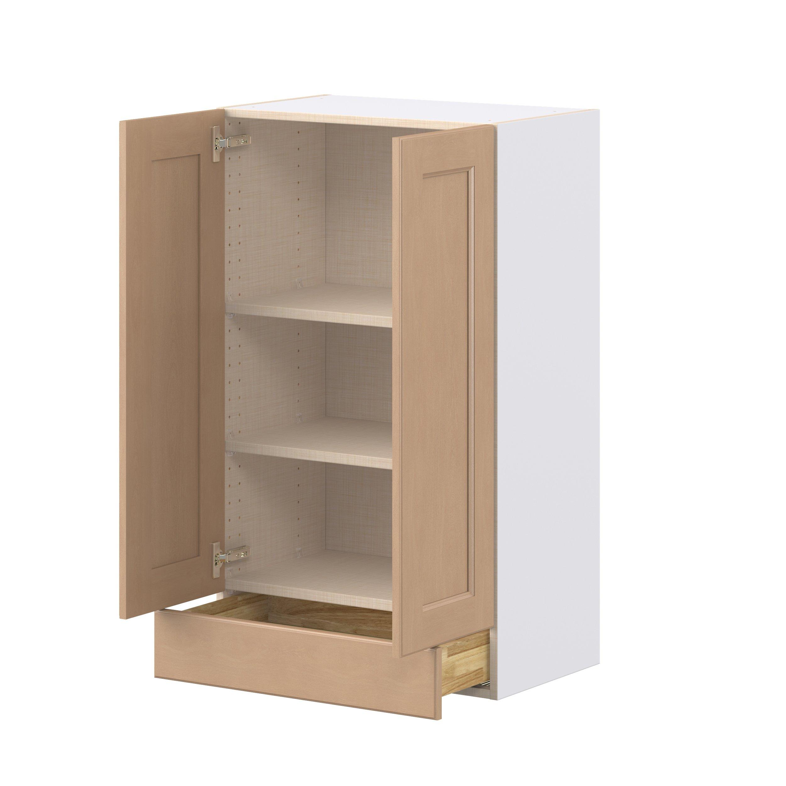 Sugarhill 24 in. Stained Sugar Cookie Door and Drawer Wall Cabinet