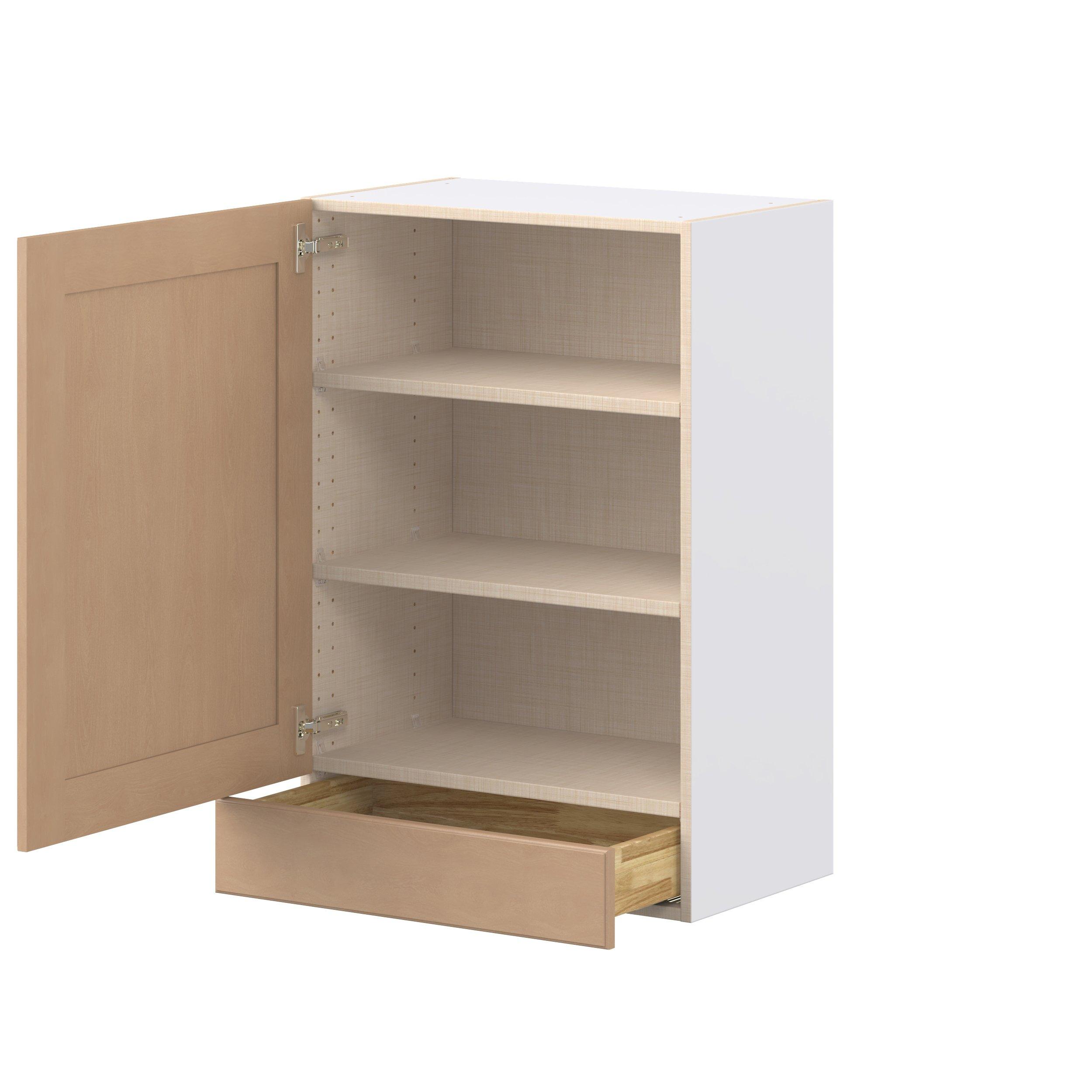 Sugarhill 24 in. Stained Sugar Cookie Door and Drawer Wall Cabinet