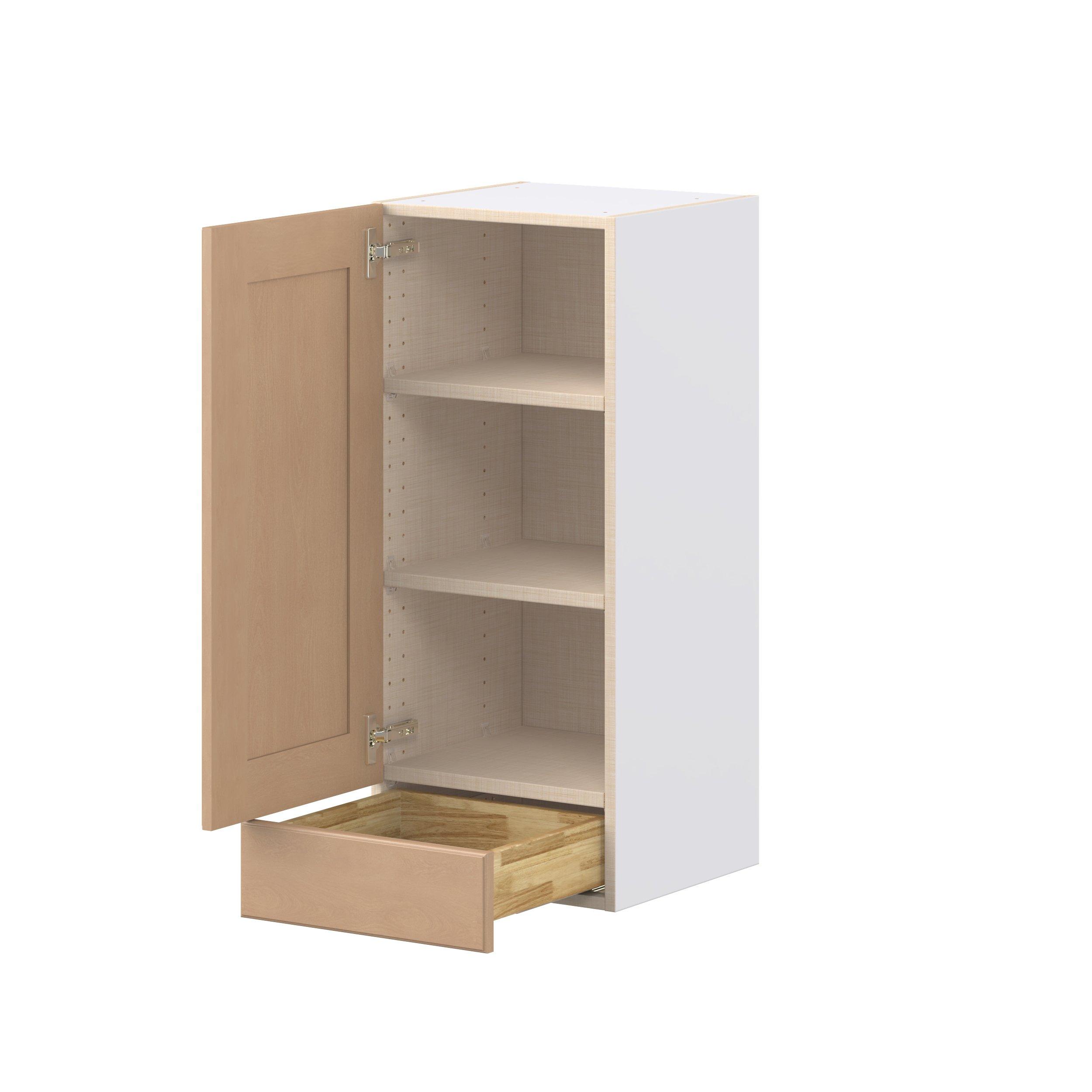 Sugarhill 15 in. Stained Sugar Cookie Door and Drawer Wall Cabinet