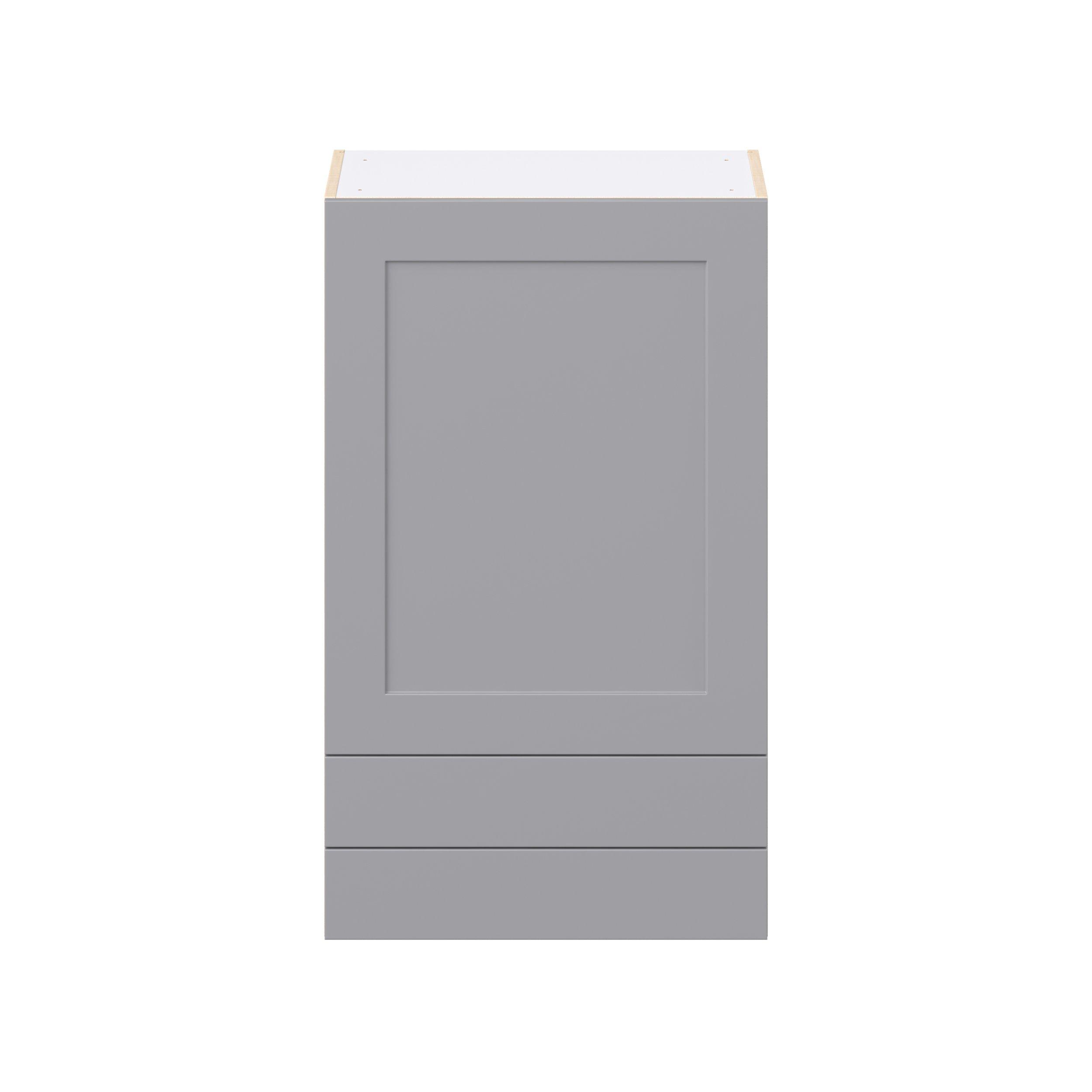 Candler 24 in. Painted Slate Gray Door and Drawer Wall Cabinet