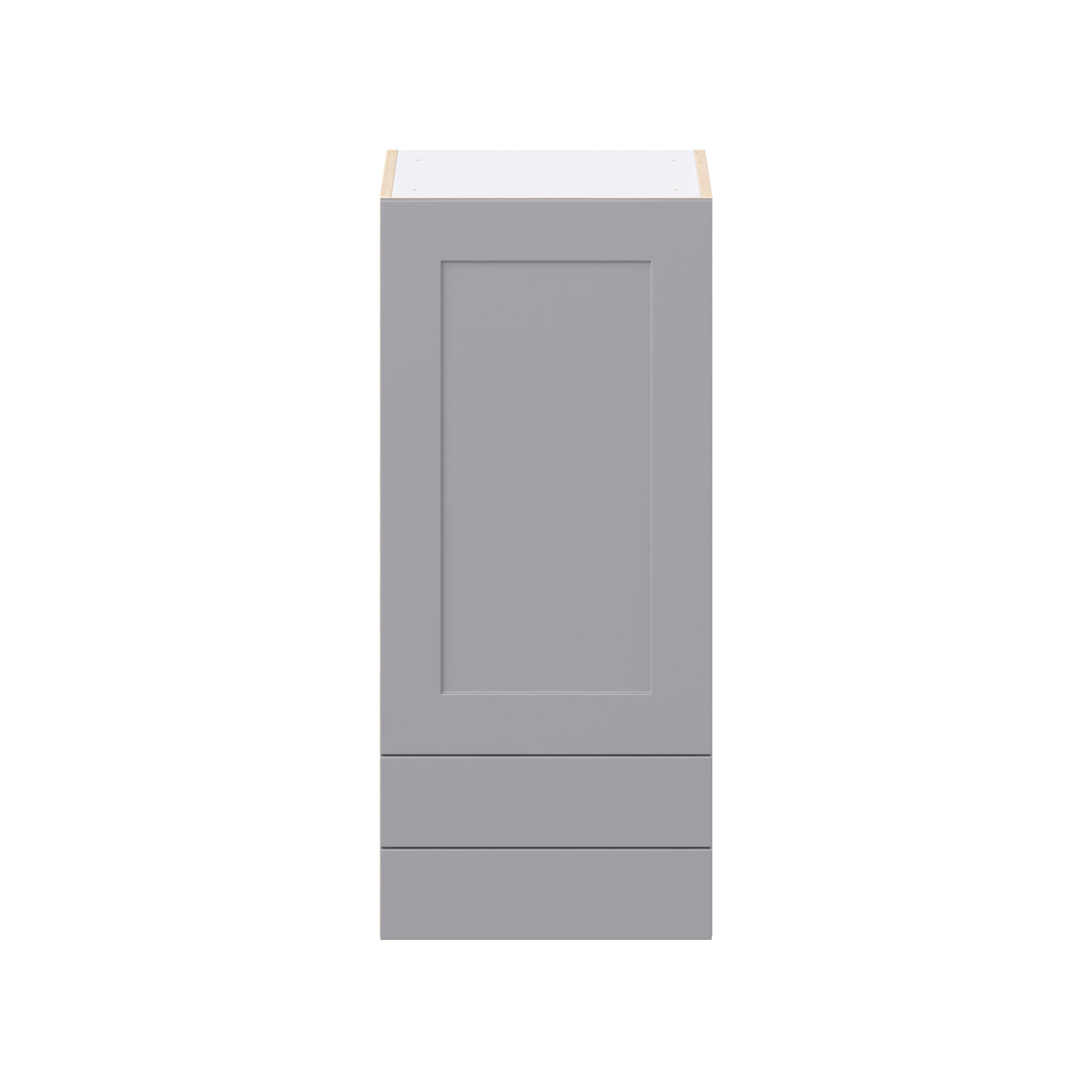 Candler 18 in. Painted Slate Gray Door and Drawer Wall Cabinet