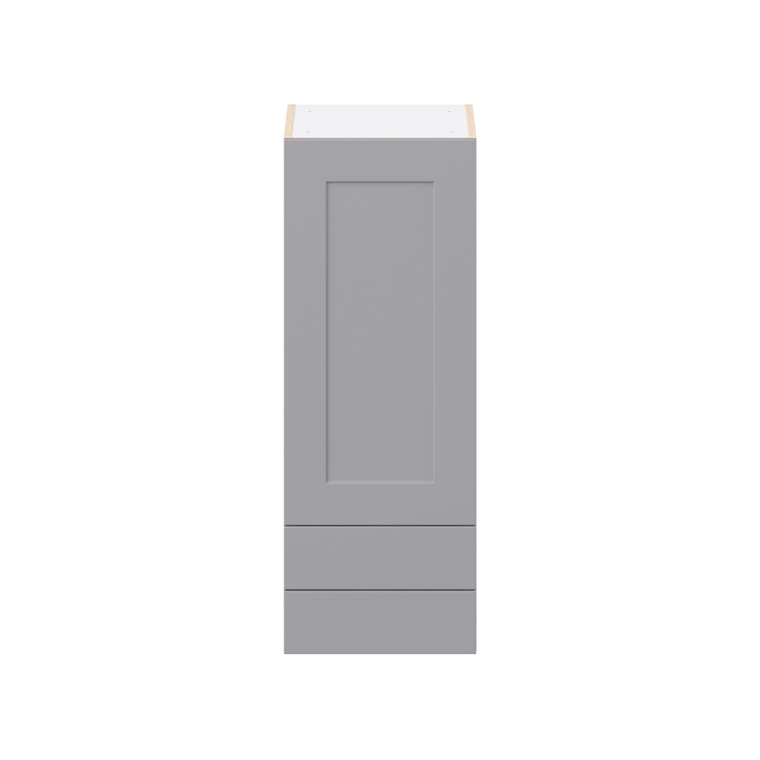 Candler 15 in. Painted Slate Gray Door and Drawer Wall Cabinet