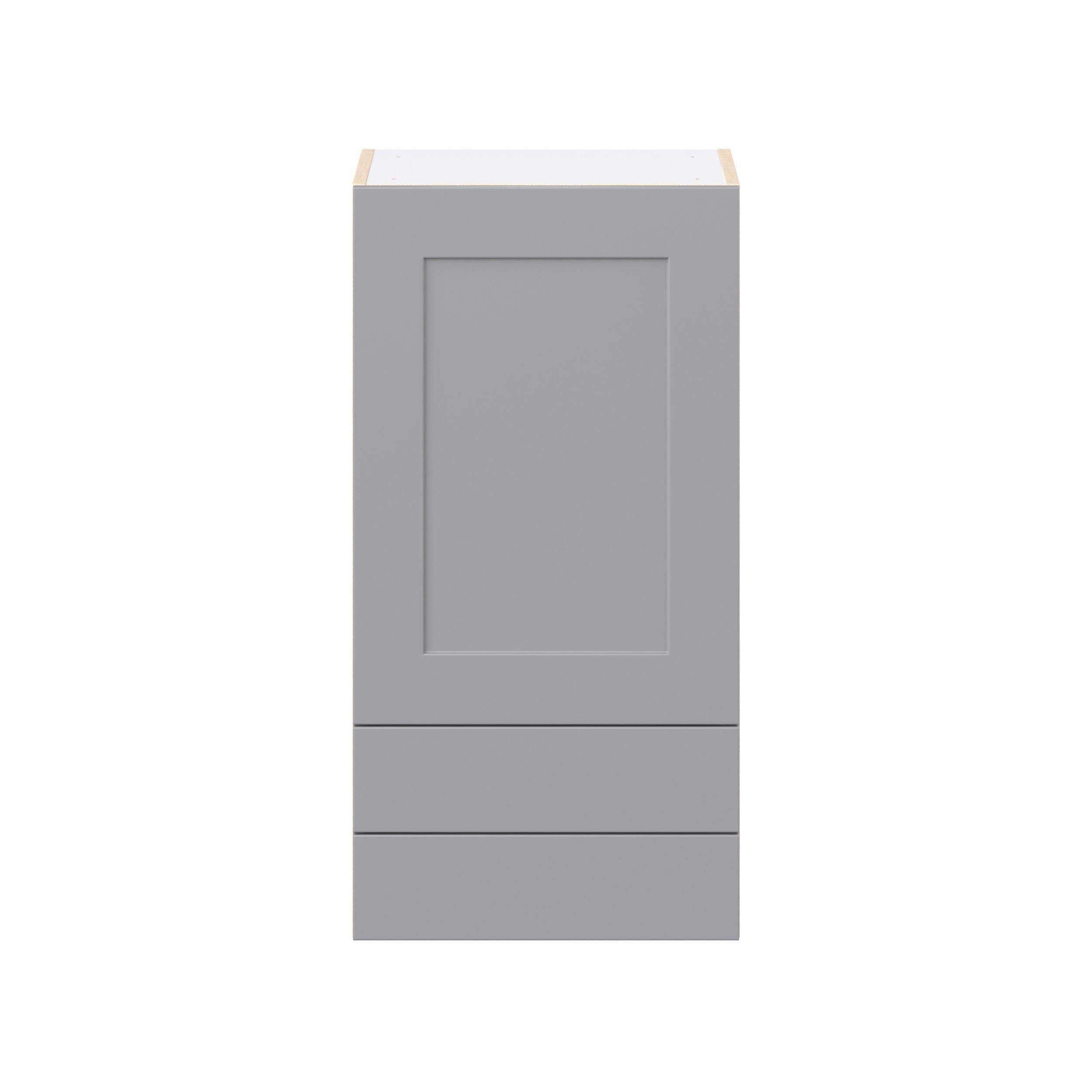 Candler 18 in. Painted Slate Gray Door and Drawer Wall Cabinet