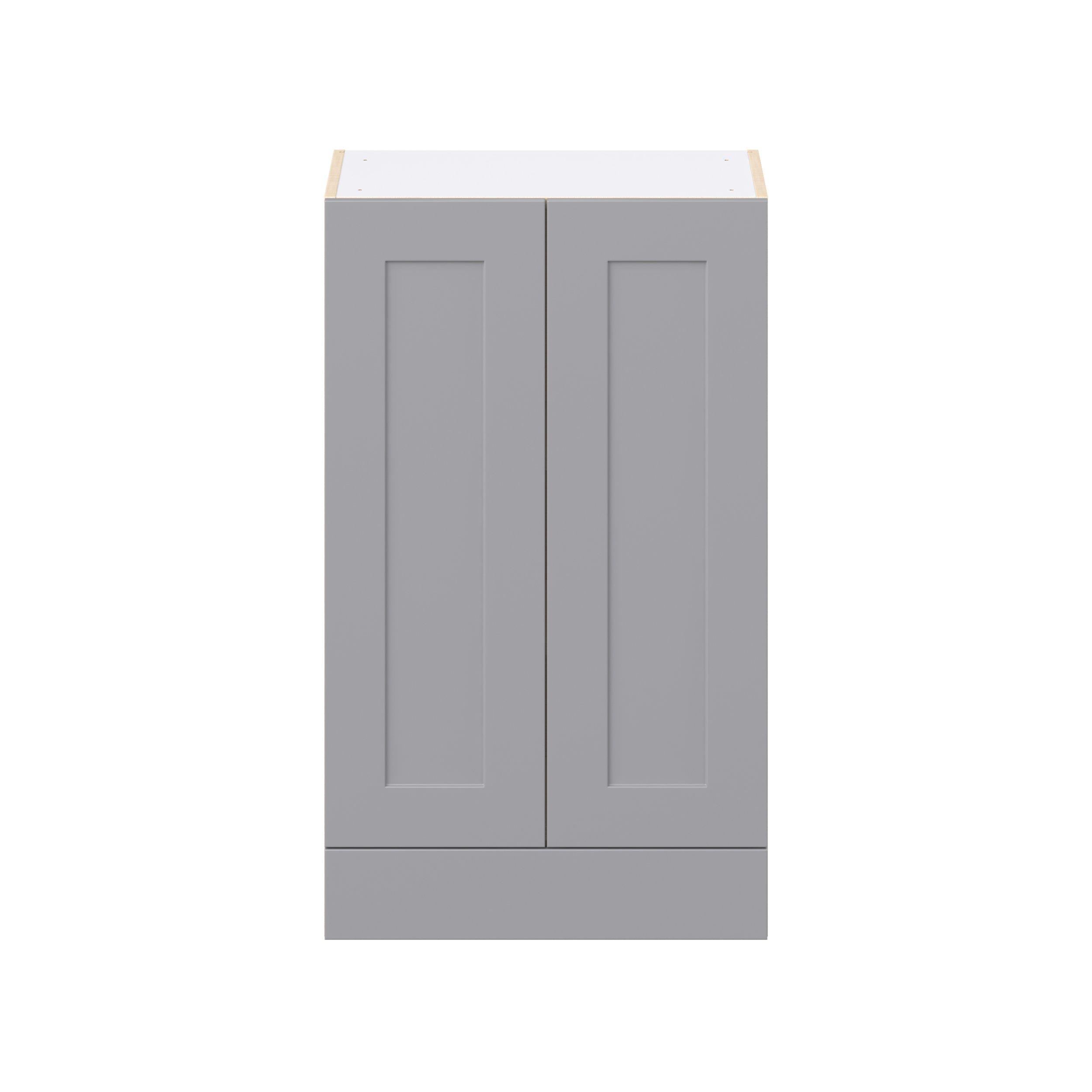 Candler 24 in. Painted Slate Gray Door and Drawer Wall Cabinet