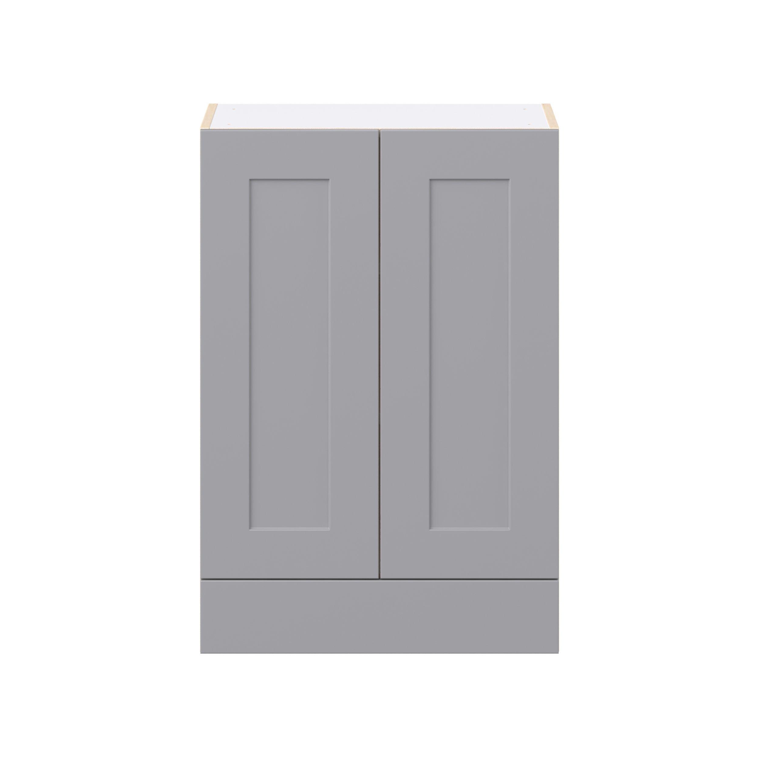 Candler 24 in. Painted Slate Gray Door and Drawer Wall Cabinet