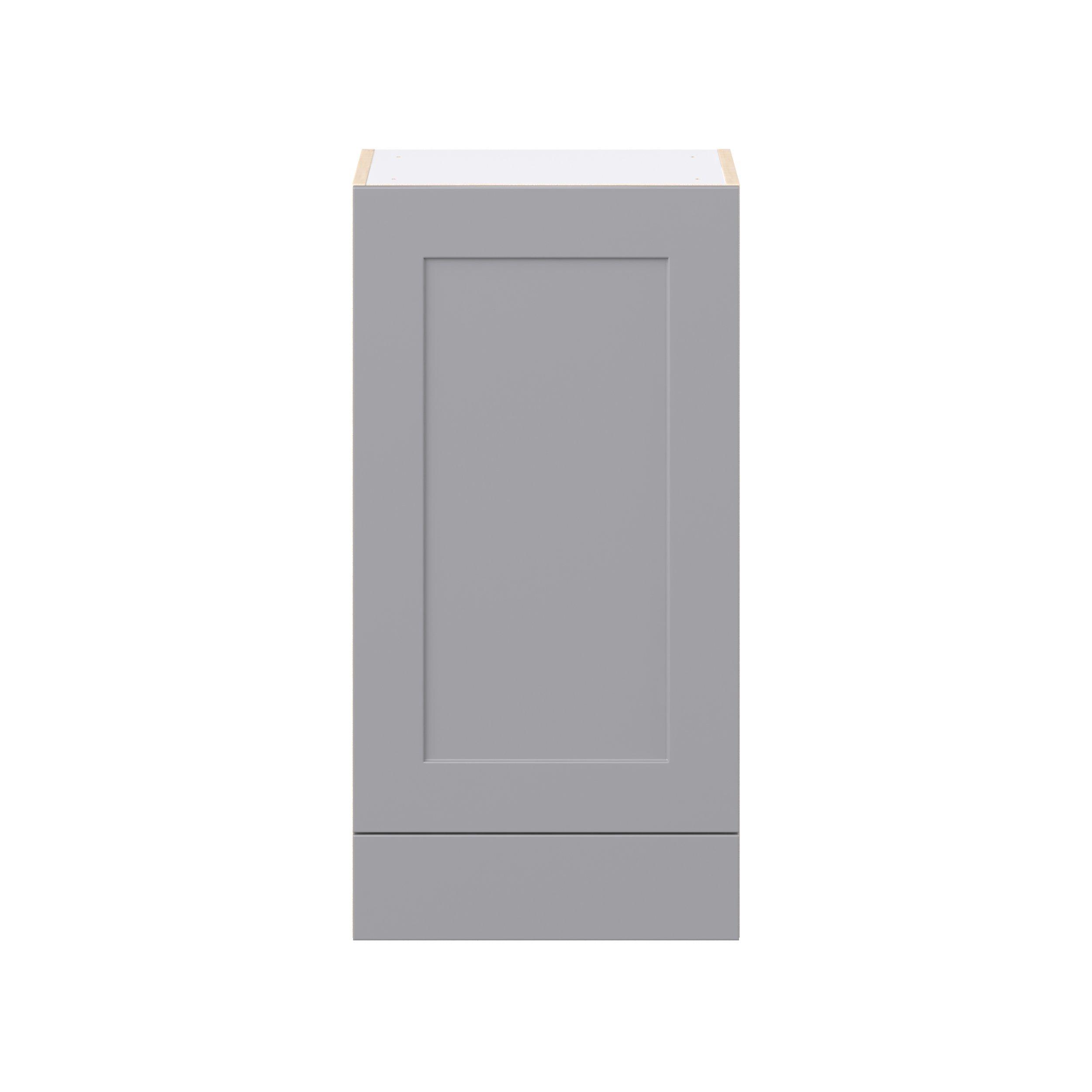 Candler 18 in. Painted Slate Gray Door and Drawer Wall Cabinet