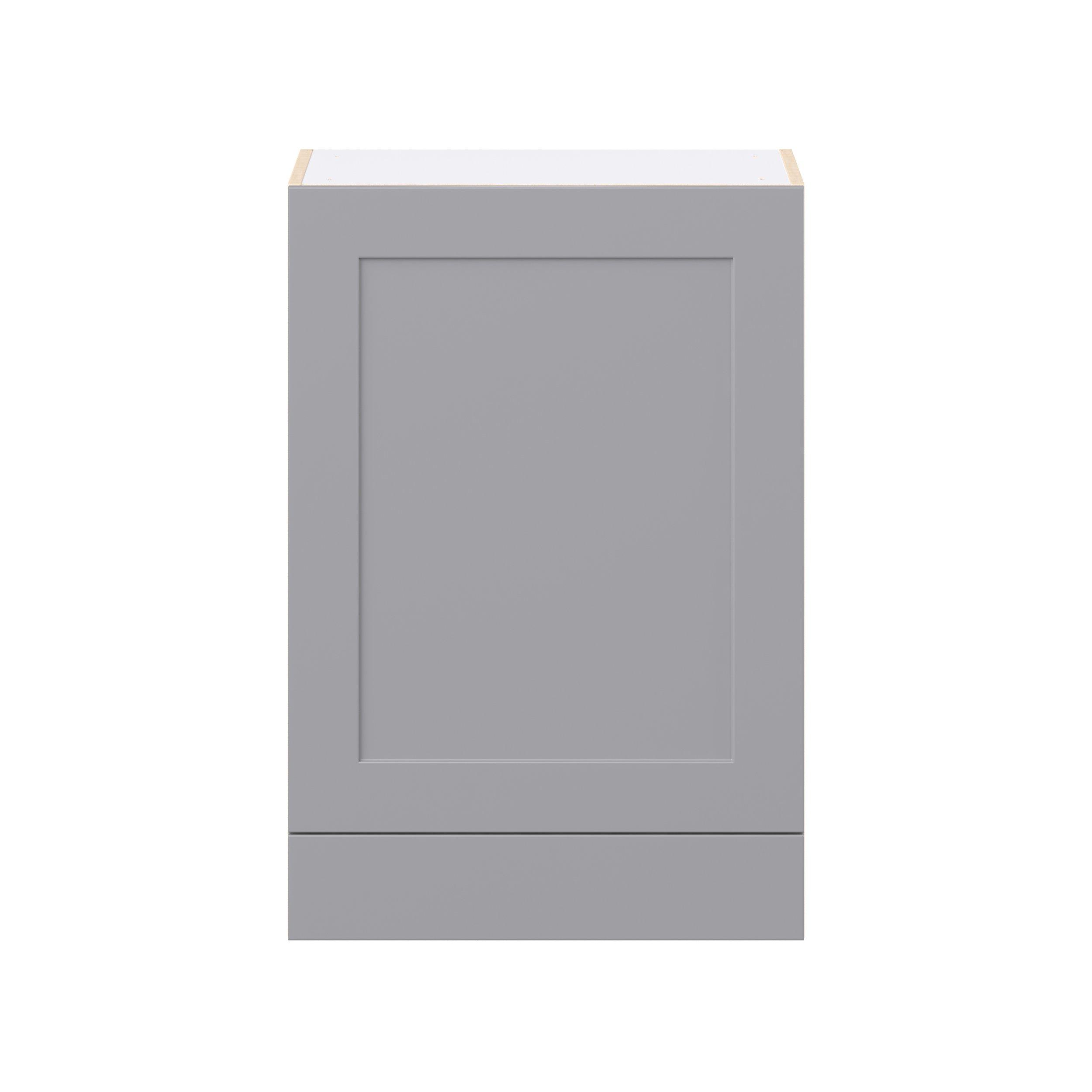 Candler 24 in. Painted Slate Gray Door and Drawer Wall Cabinet