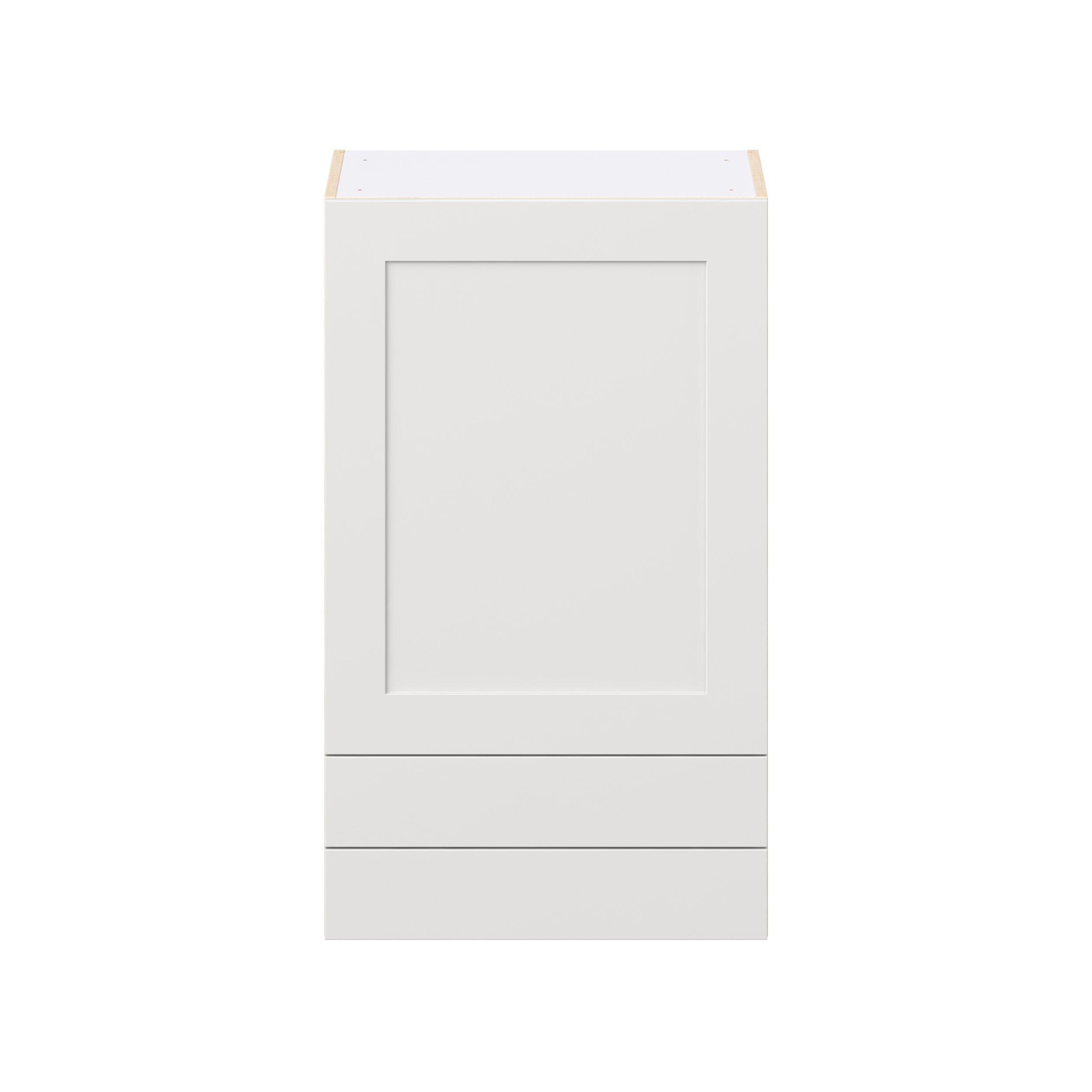 Candler 24 in. Painted Warm White Door and Drawer Wall Cabinet