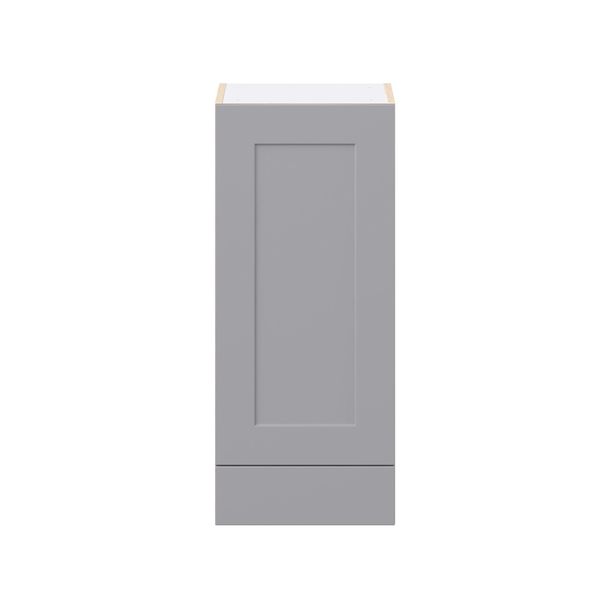 Candler 15 in. Painted Slate Gray Door and Drawer Wall Cabinet