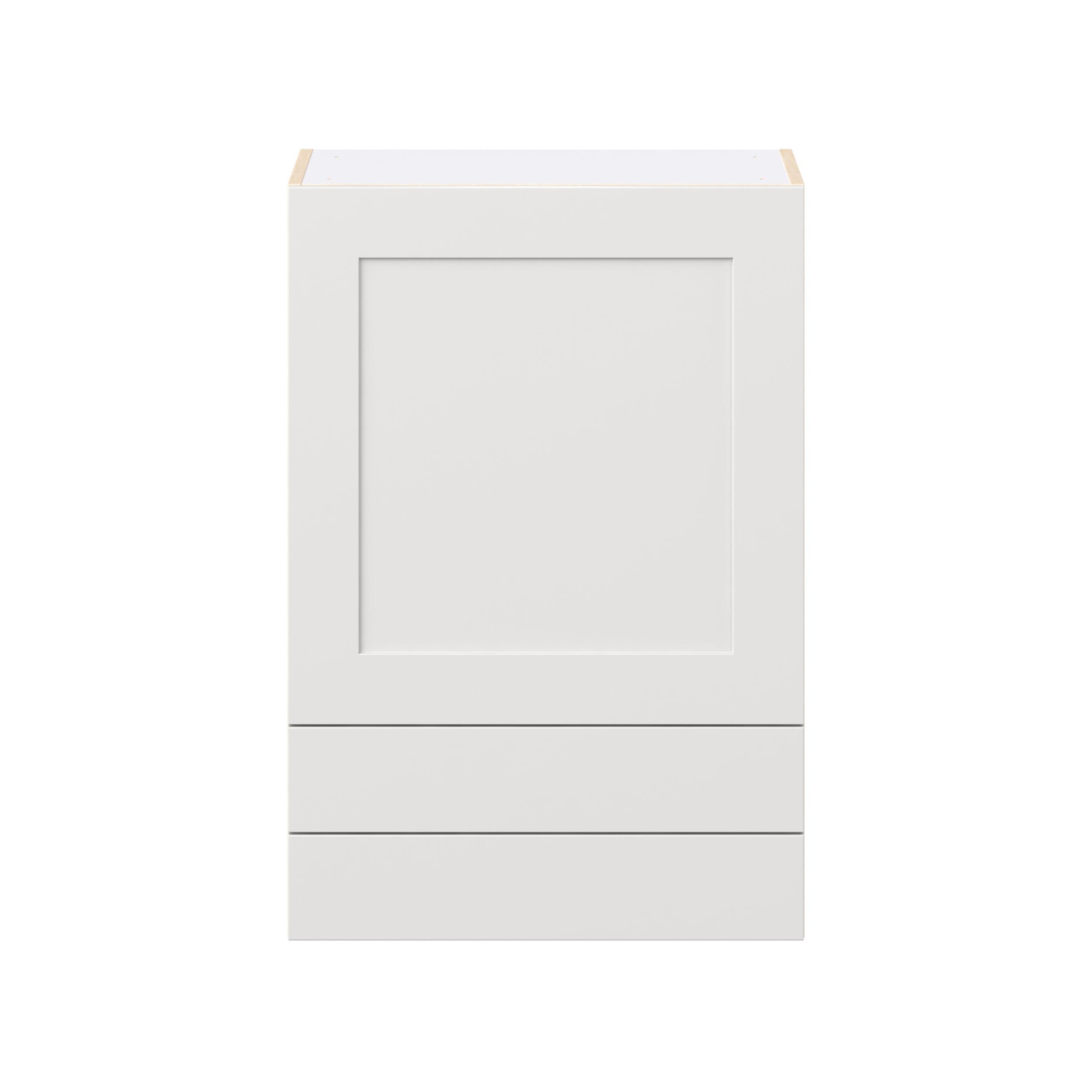 Candler 24 in. Painted Warm White Door and Drawer Wall Cabinet