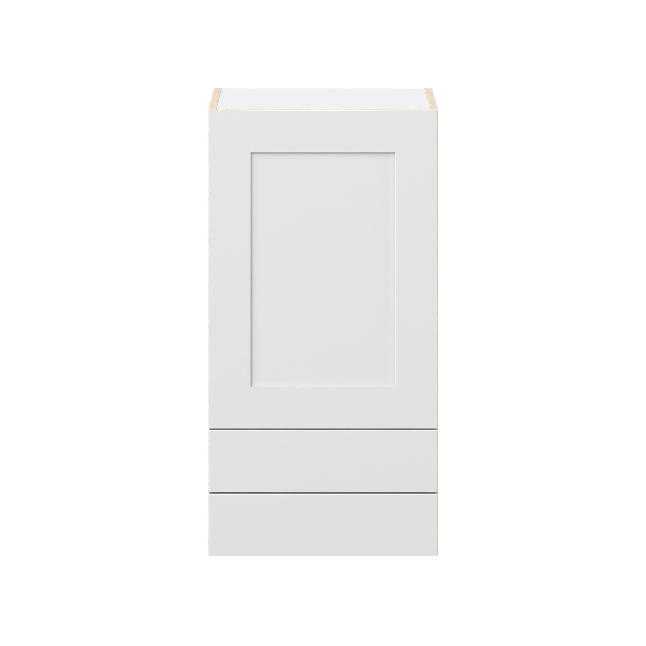 Candler 18 in. Painted Warm White Door and Drawer Wall Cabinet