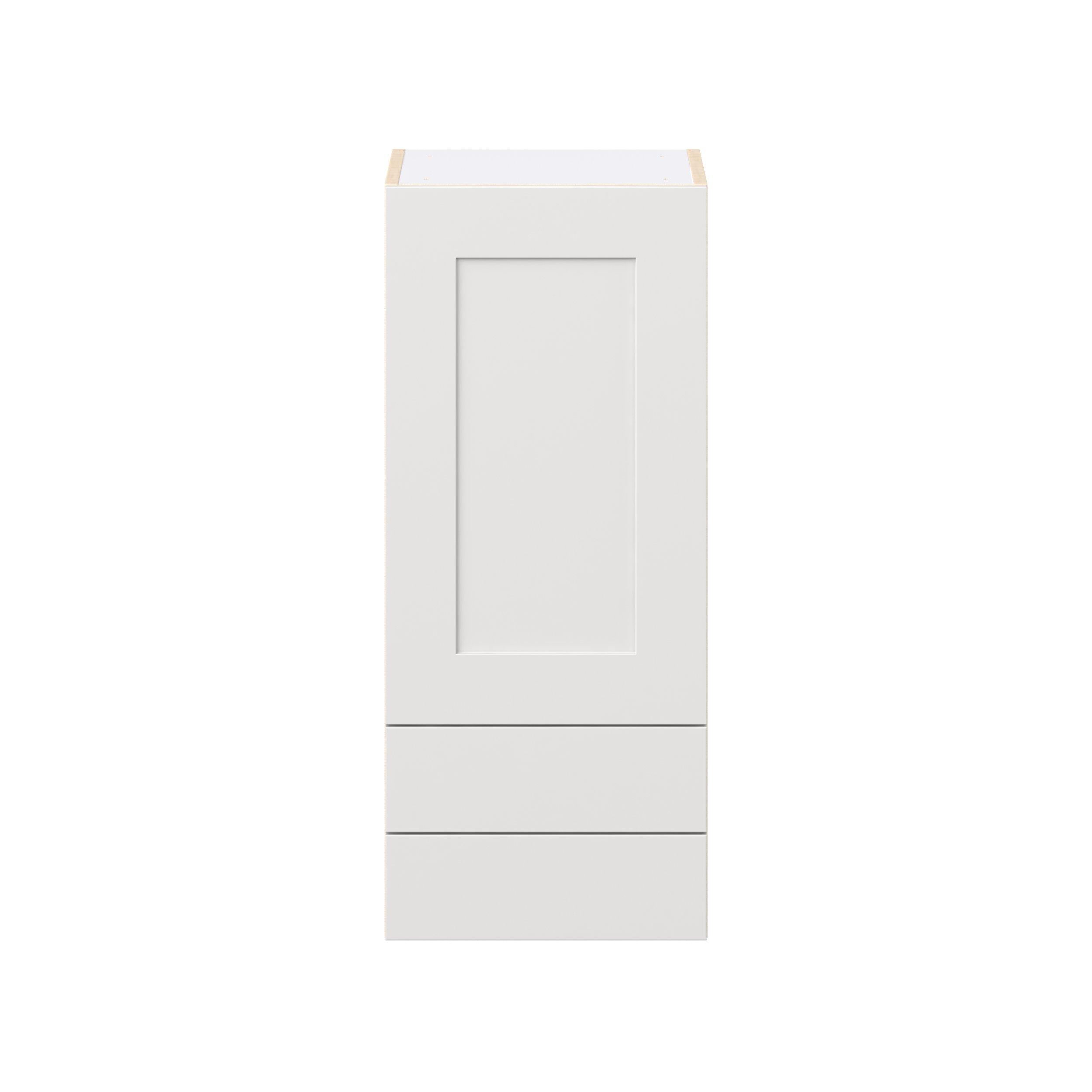 Candler 15 in. Painted Warm White Door and Drawer Wall Cabinet