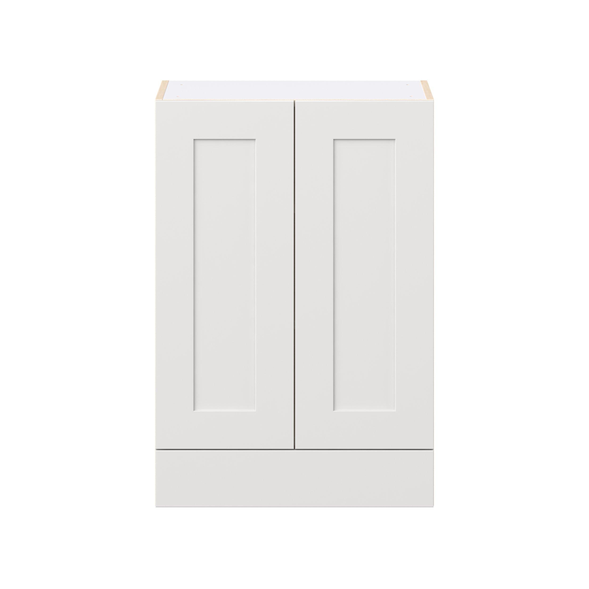 Candler 24 in. Painted Warm White Door and Drawer Wall Cabinet