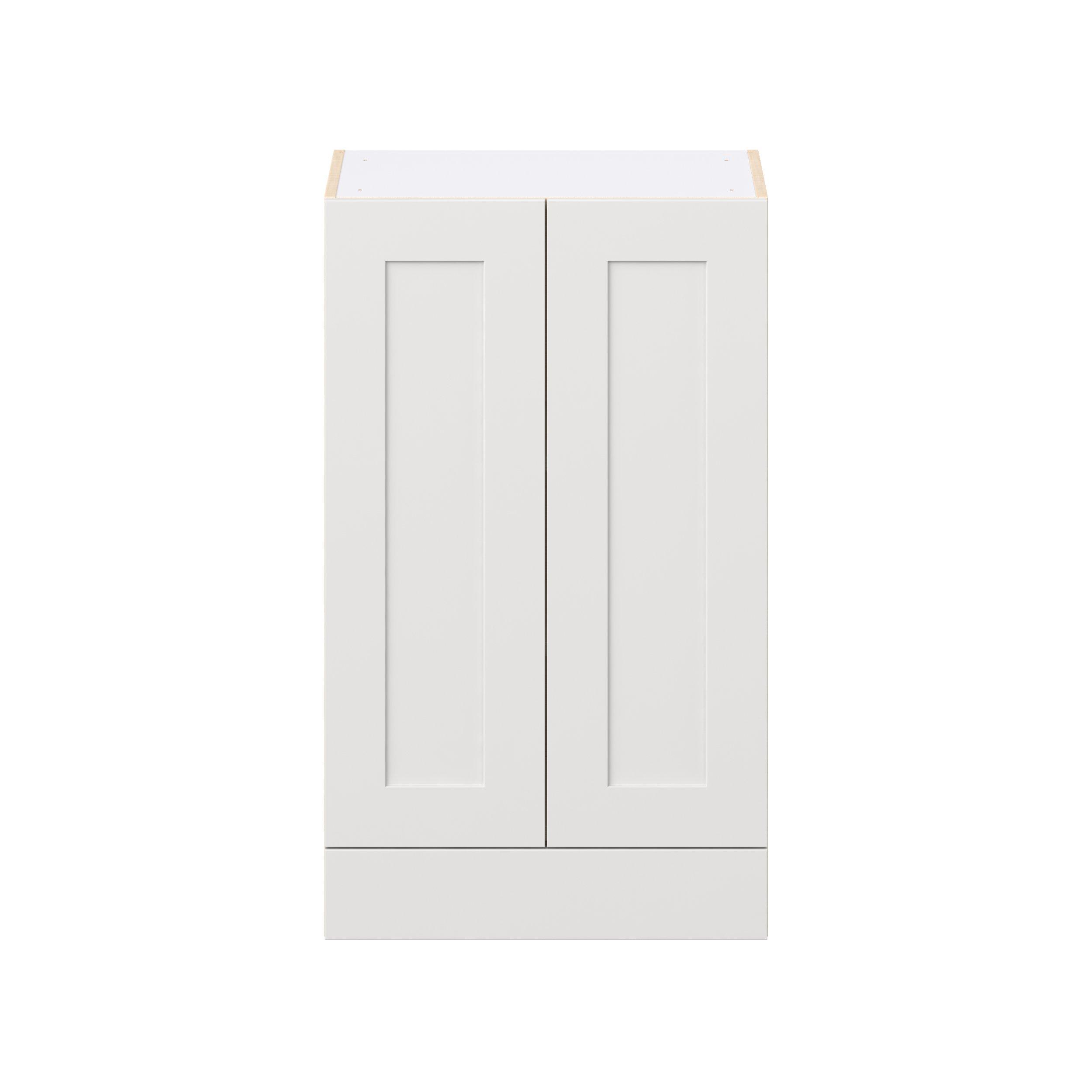 Candler 24 in. Painted Warm White Door and Drawer Wall Cabinet