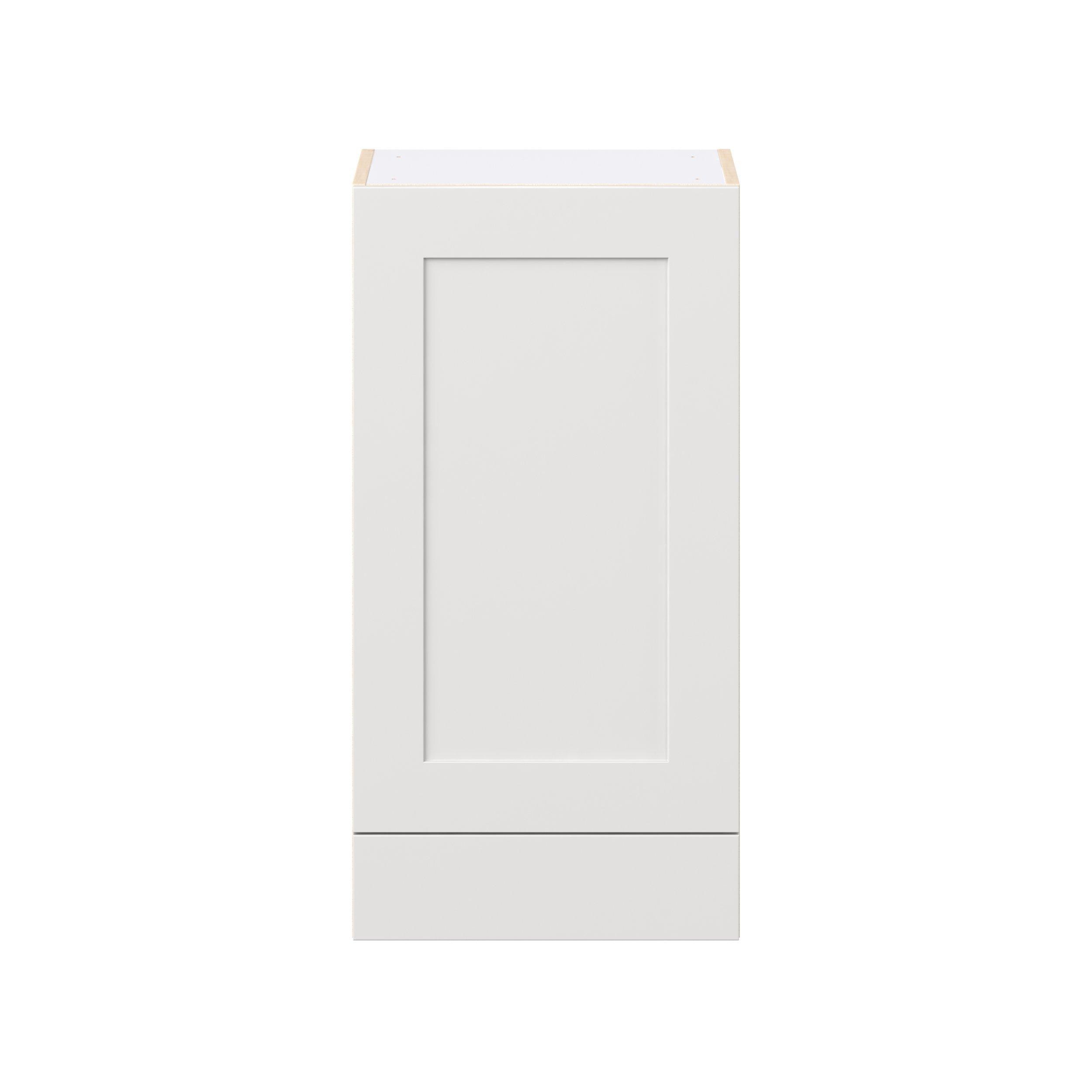 Candler 18 in. Painted Warm White Door and Drawer Wall Cabinet
