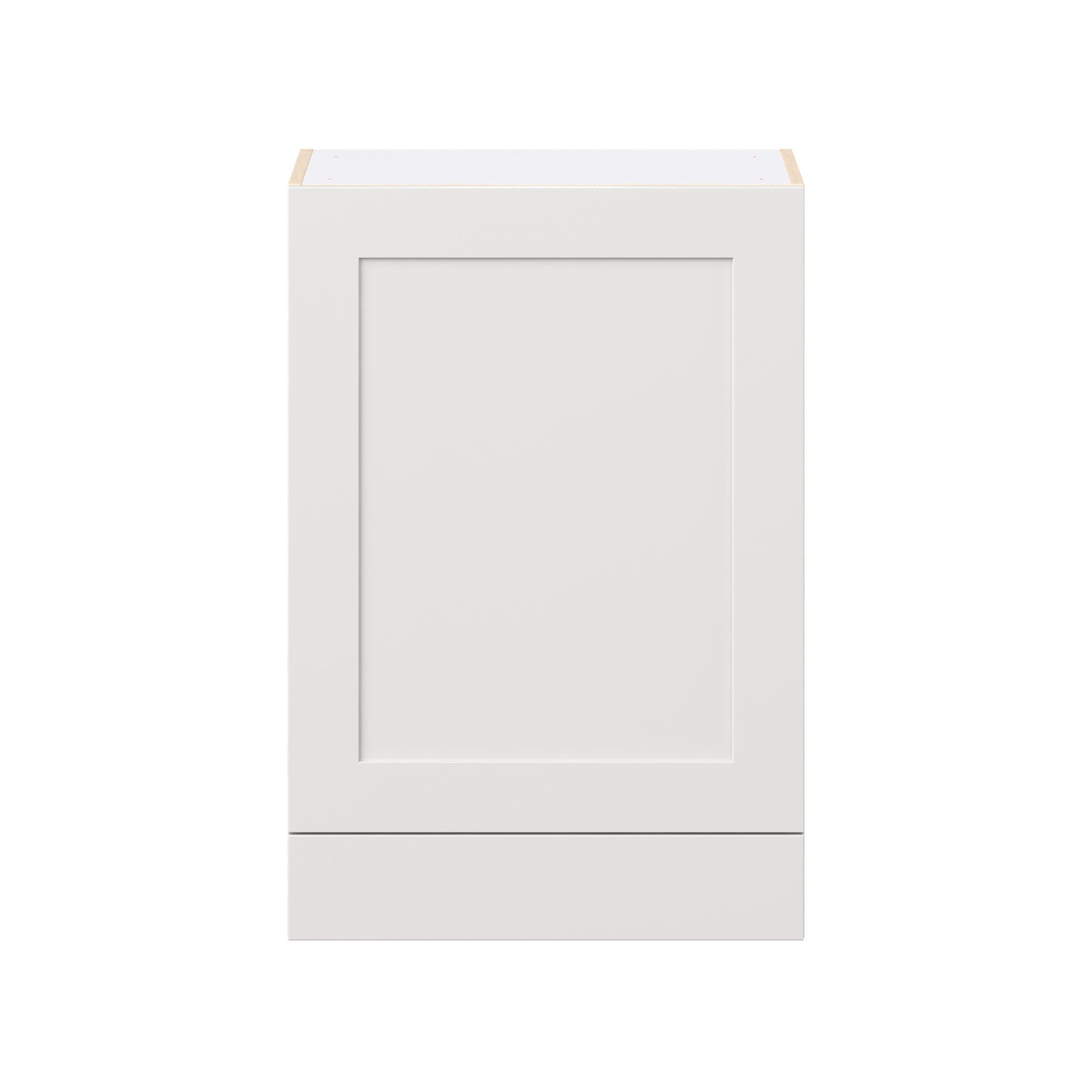 Candler 24 in. Painted Warm White Door and Drawer Wall Cabinet