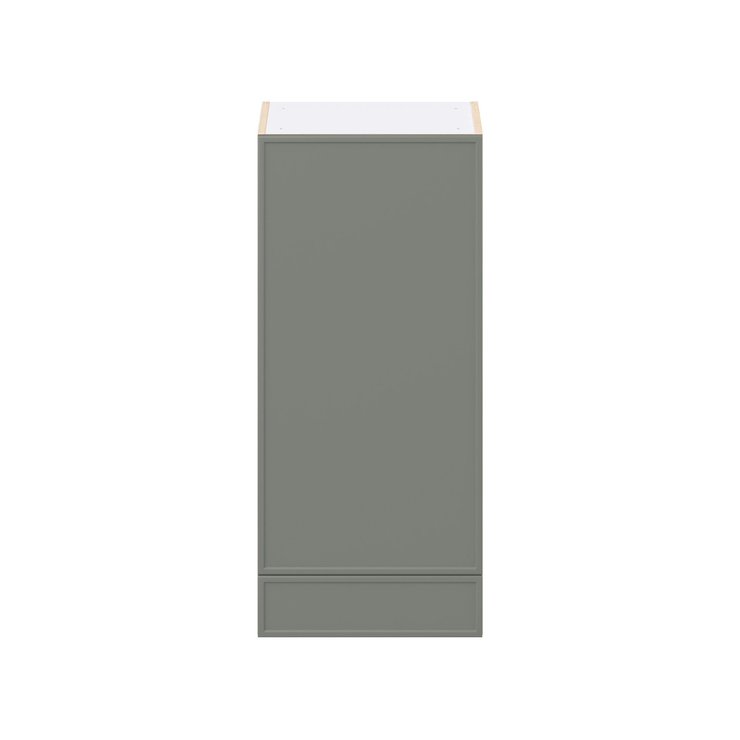 Linden 18 in. Painted Moss Green Door and Drawer Wall Cabinet