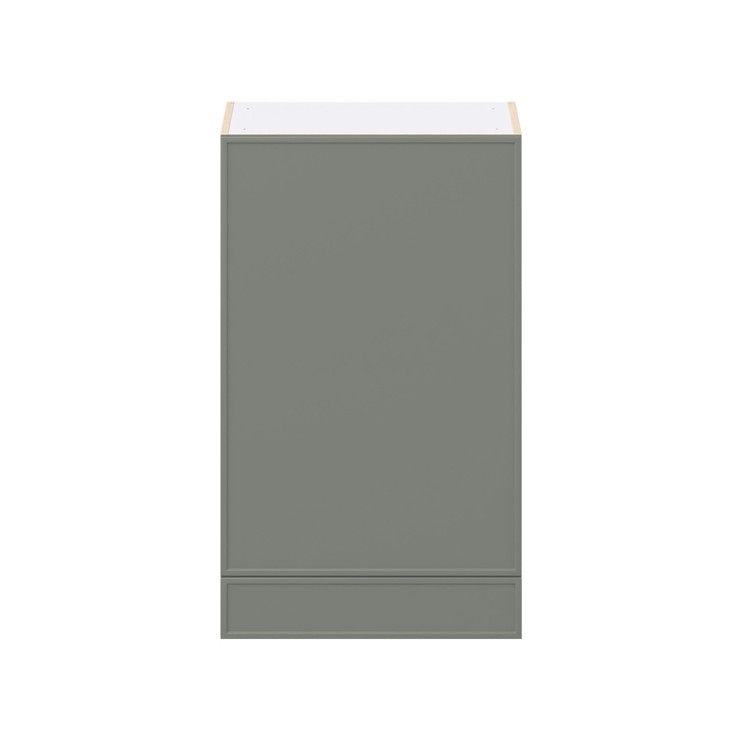 Linden 24 in. Painted Moss Green Door and Drawer Wall Cabinet