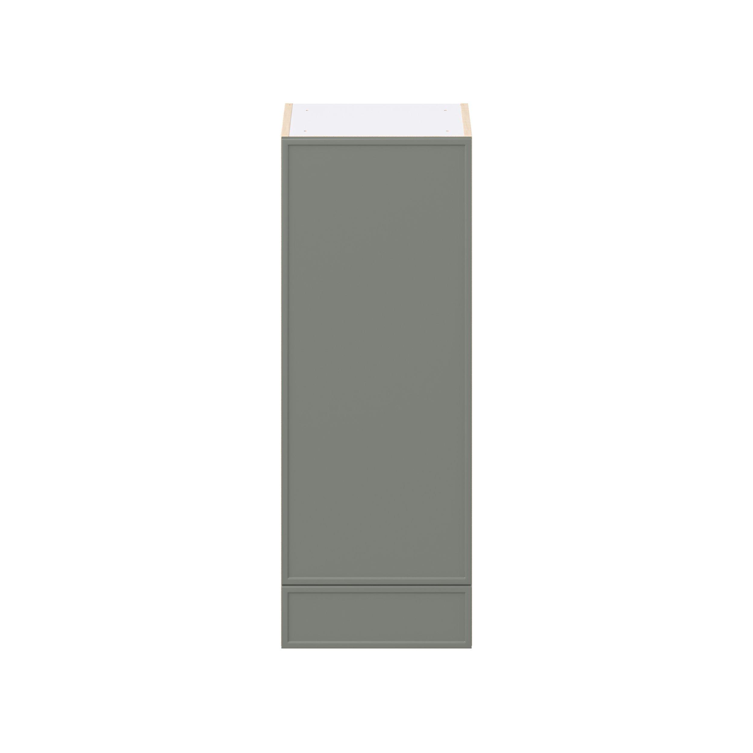 Linden 15 in. Painted Moss Green Door and Drawer Wall Cabinet
