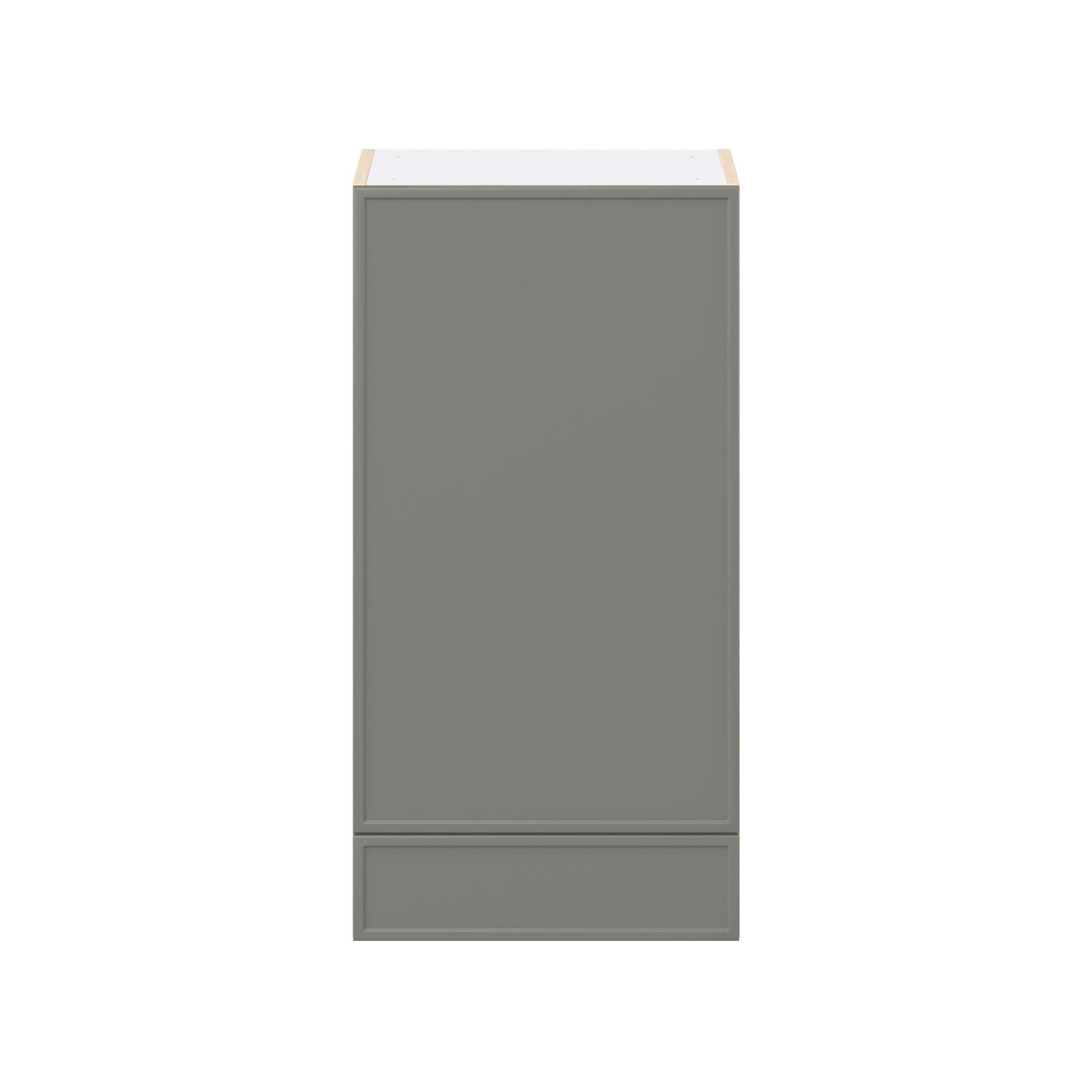 Linden 18 in. Painted Moss Green Door and Drawer Wall Cabinet