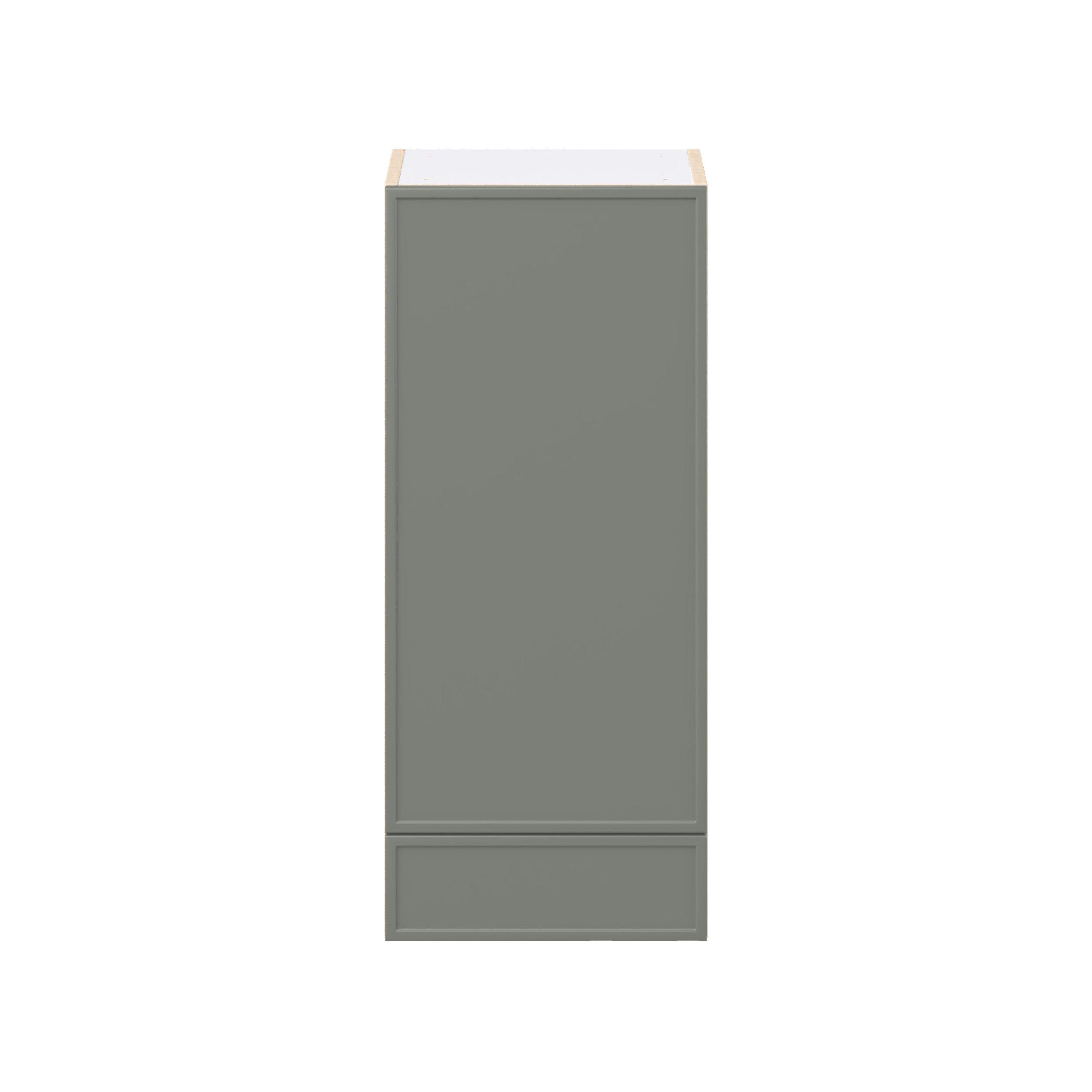 Linden 15 in. Painted Moss Green Door and Drawer Wall Cabinet