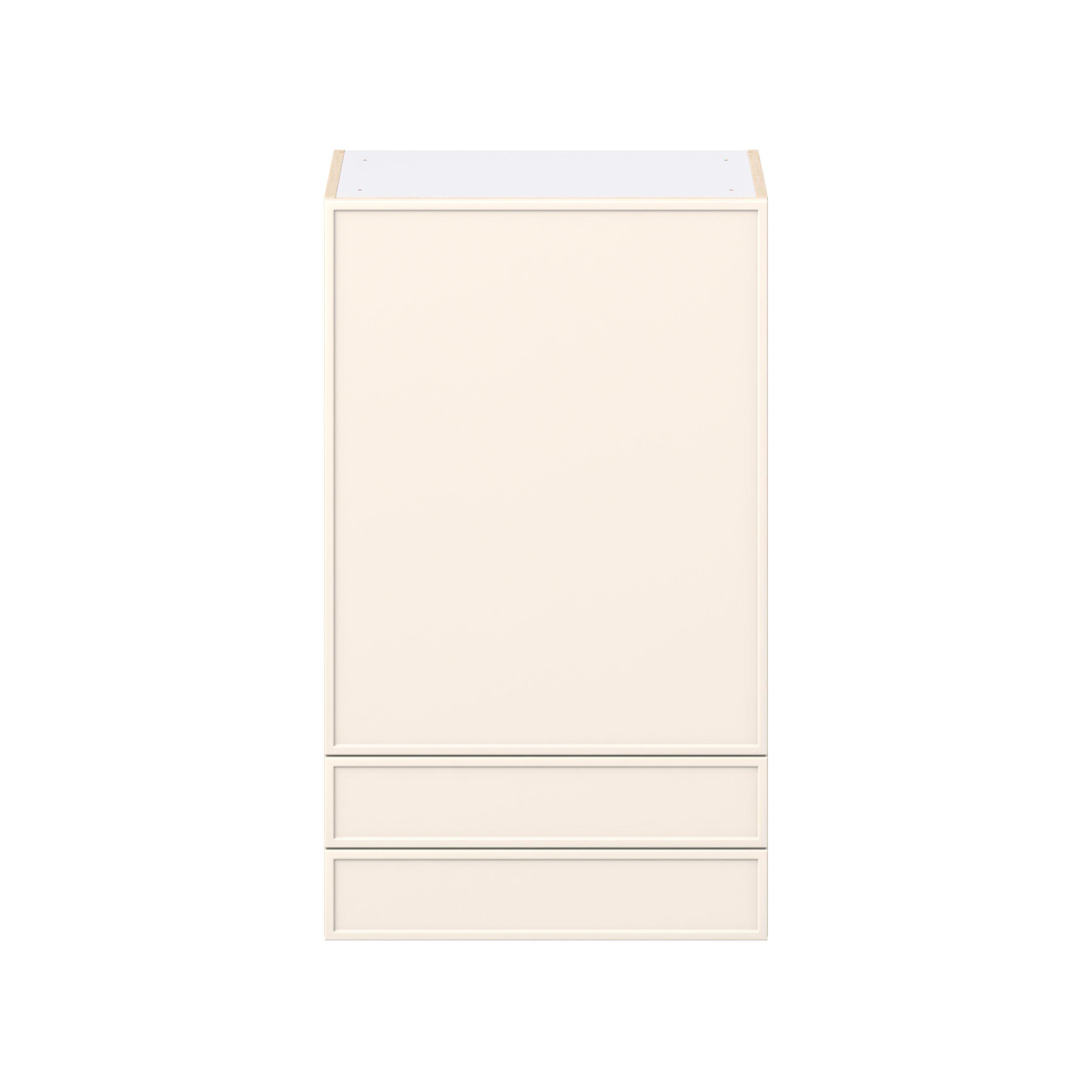 Linden 24 in. Painted Washed Linen Door and Drawer Wall Cabinet