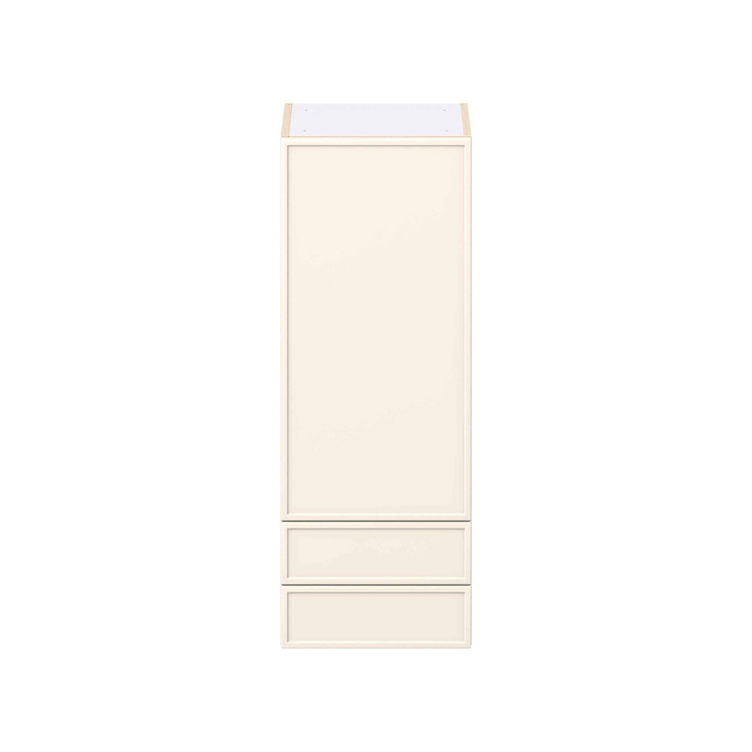 Linden 15 in. Painted Washed Linen Door and Drawer Wall Cabinet