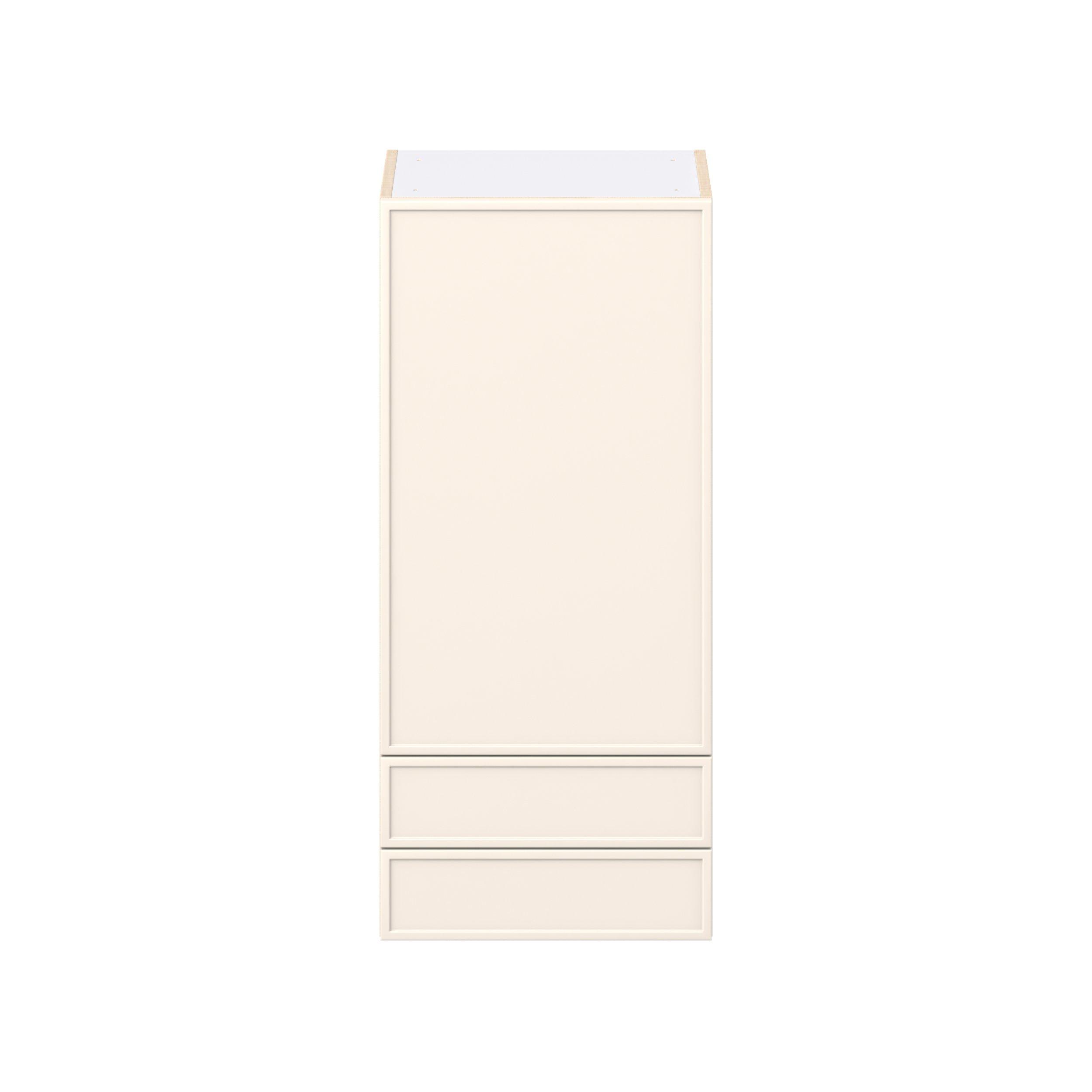 Linden 18 in. Painted Washed Linen Door and Drawer Wall Cabinet