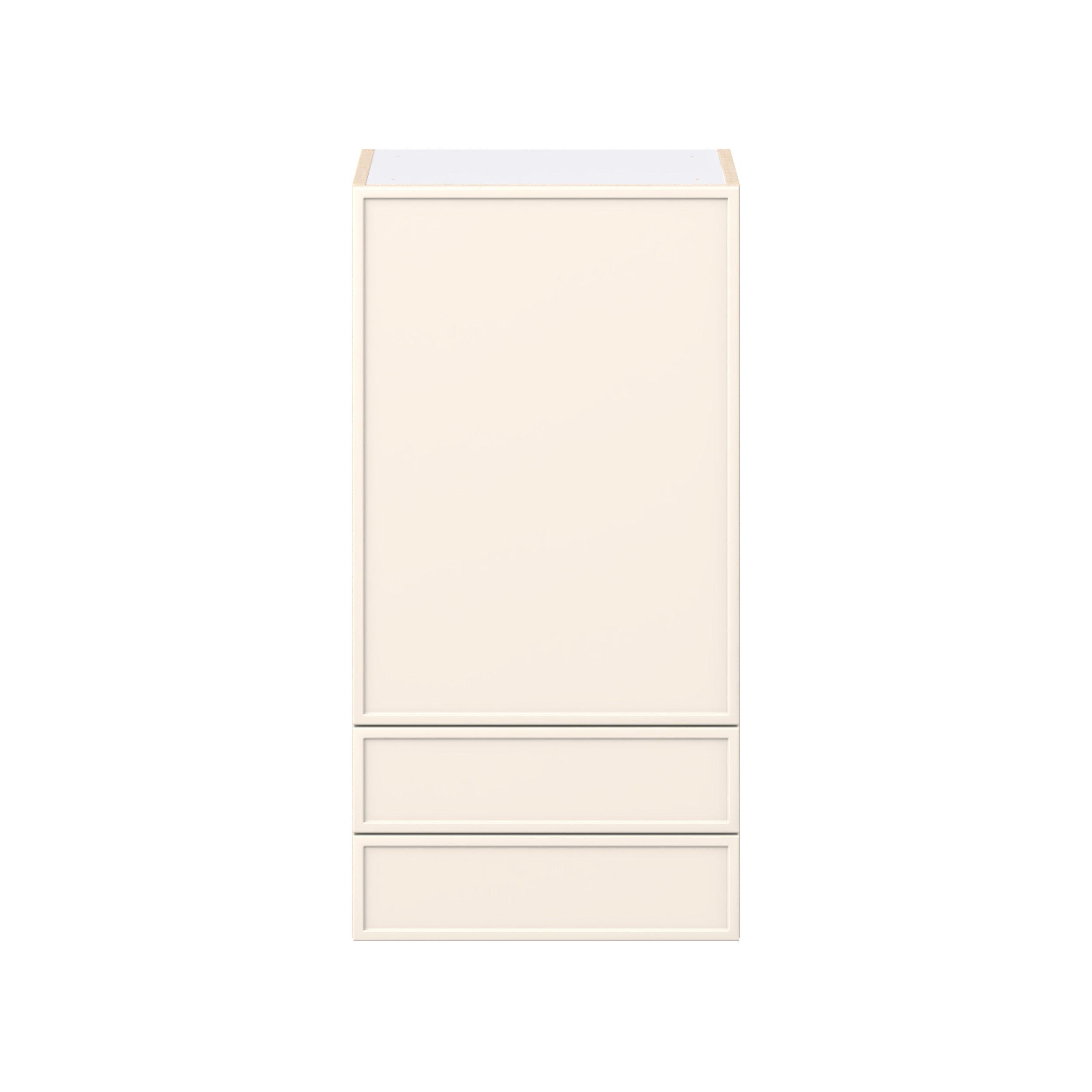 Linden 18 in. Painted Washed Linen Door and Drawer Wall Cabinet
