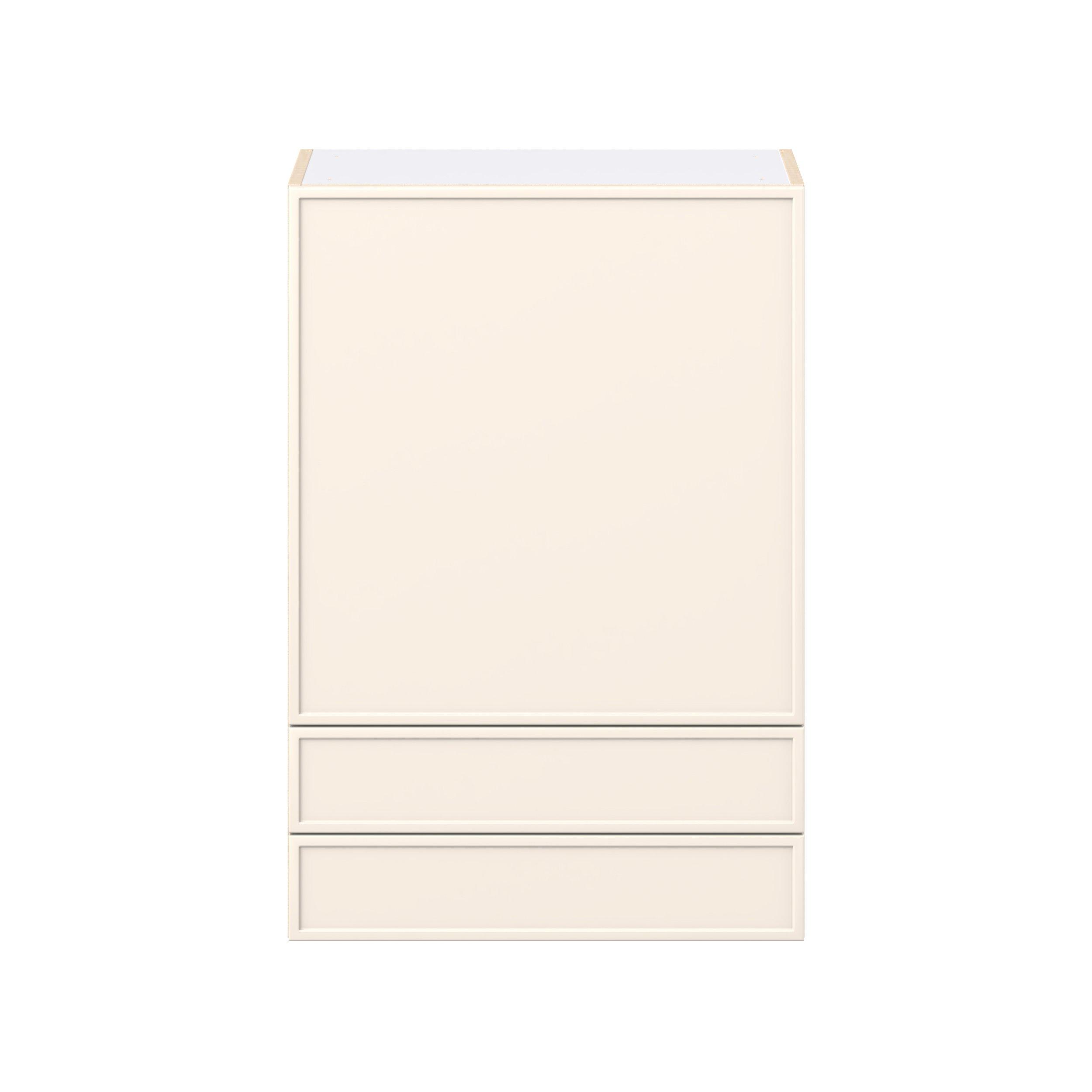Linden 24 in. Painted Washed Linen Door and Drawer Wall Cabinet