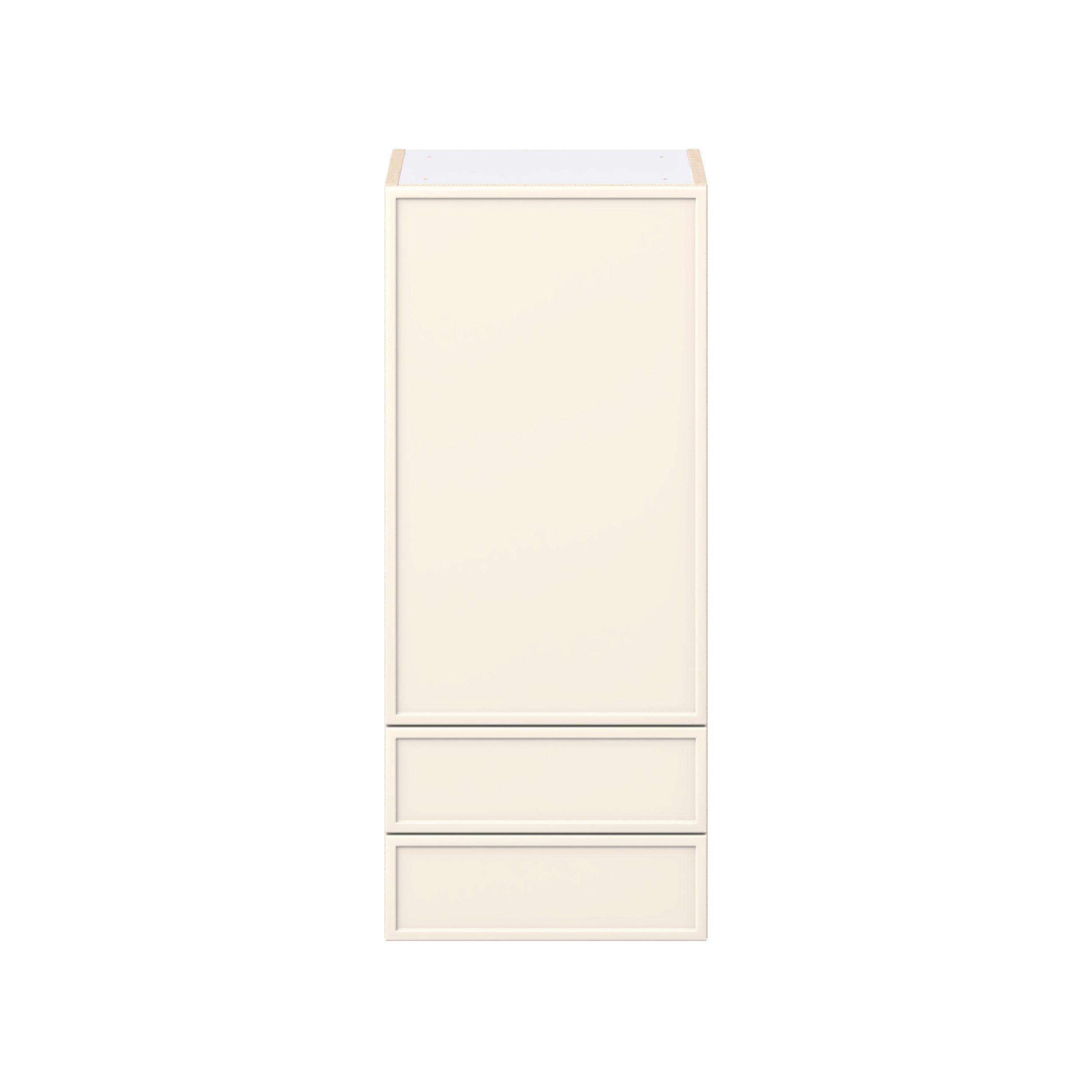 Linden 15 in. Painted Washed Linen Door and Drawer Wall Cabinet
