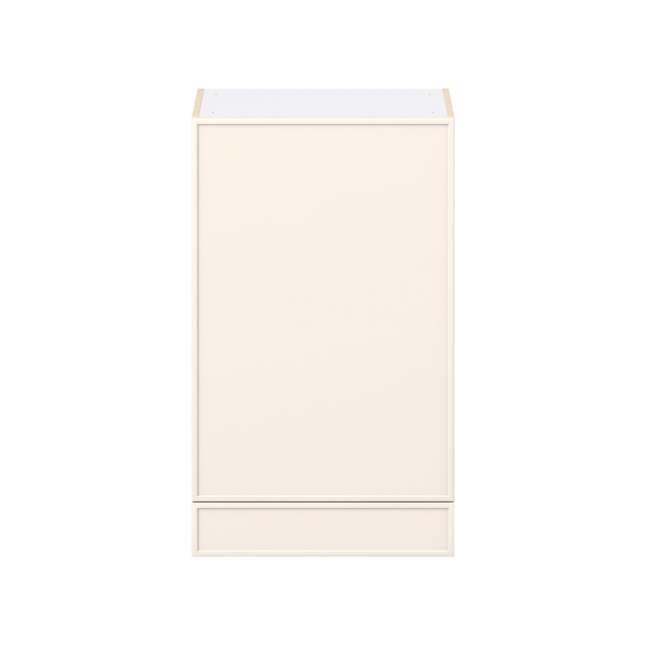 Linden 24 in. Painted Washed Linen Door and Drawer Wall Cabinet