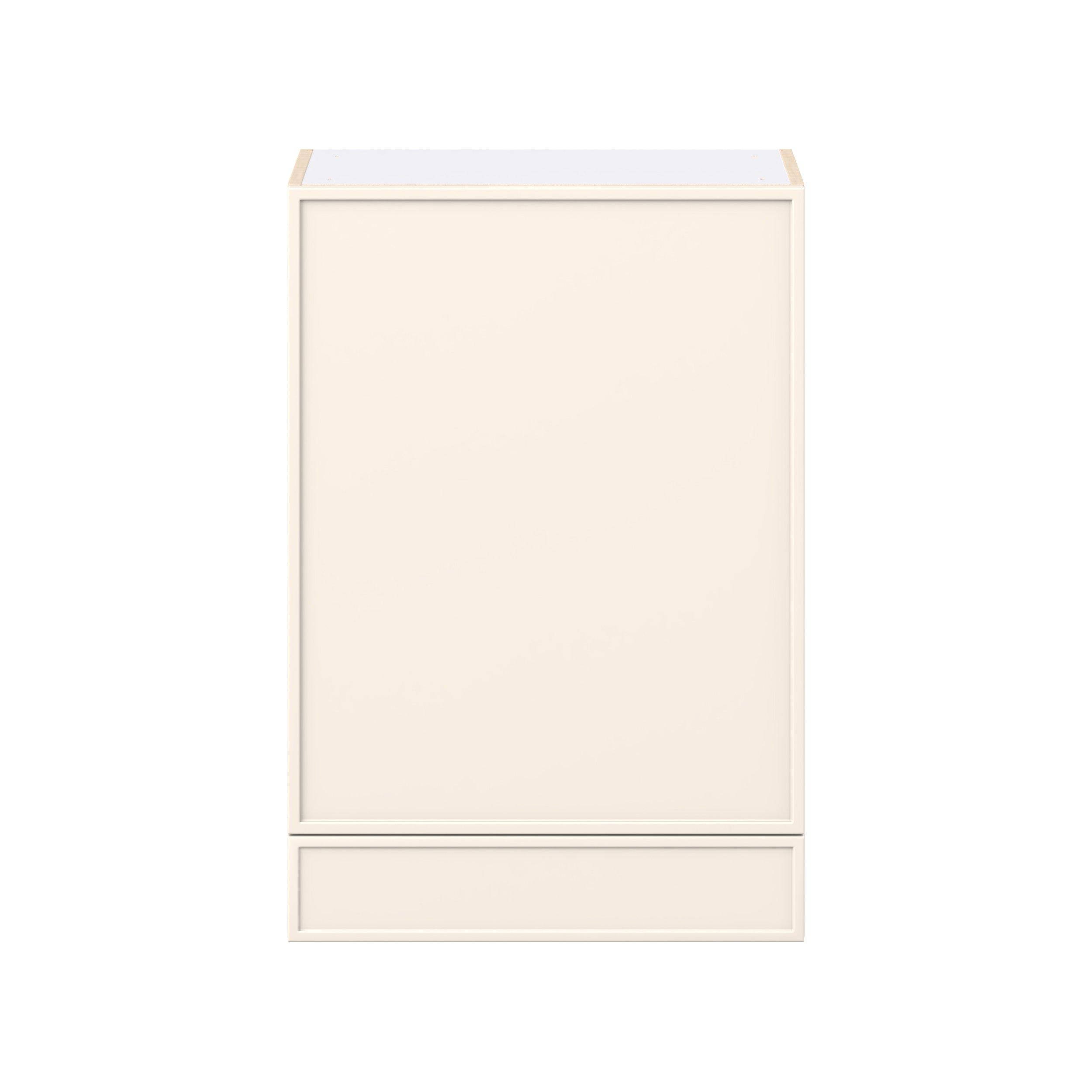Linden 24 in. Painted Washed Linen Door and Drawer Wall Cabinet