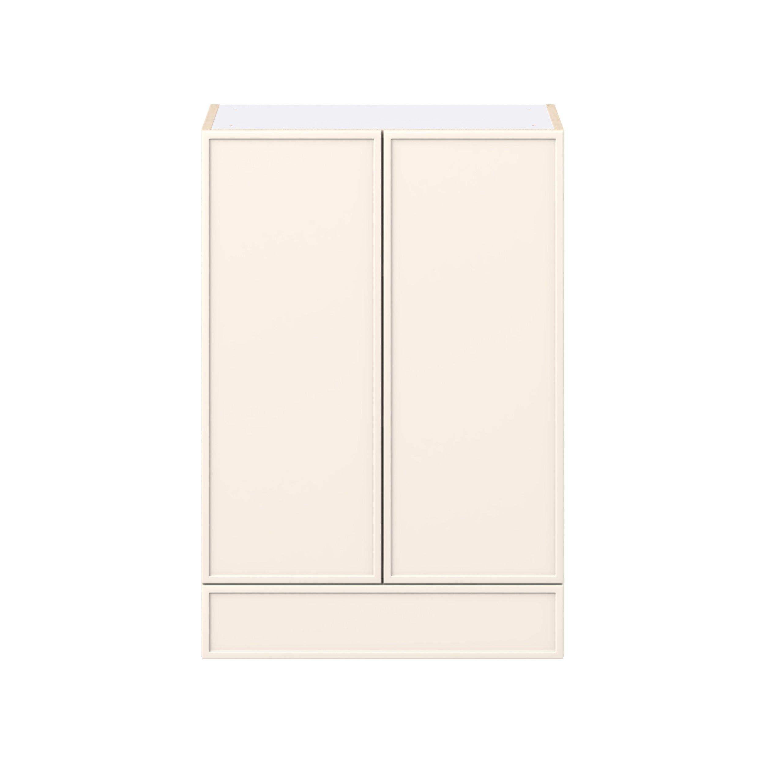 Linden 24 in. Painted Washed Linen Door and Drawer Wall Cabinet