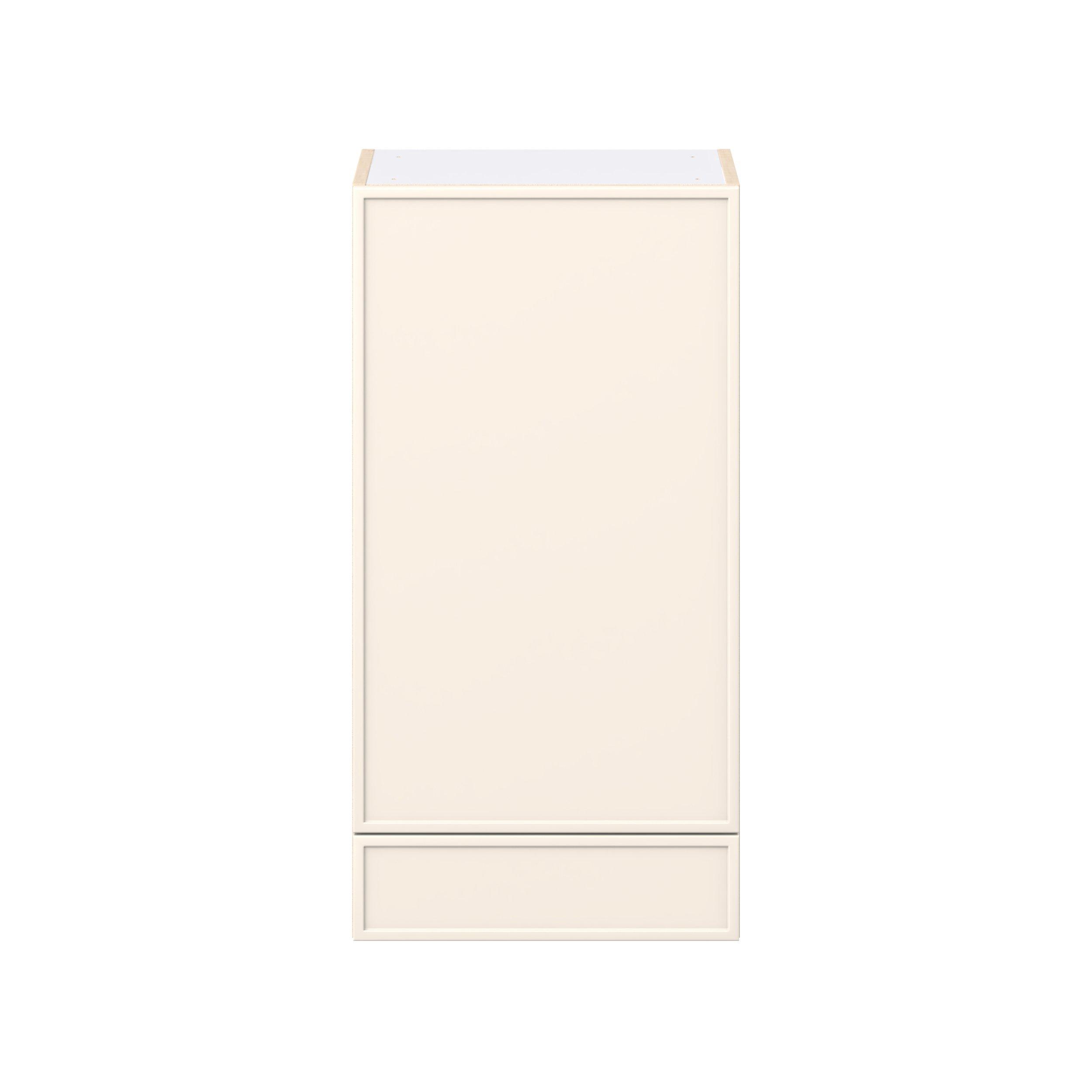 Linden 18 in. Painted Washed Linen Door and Drawer Wall Cabinet