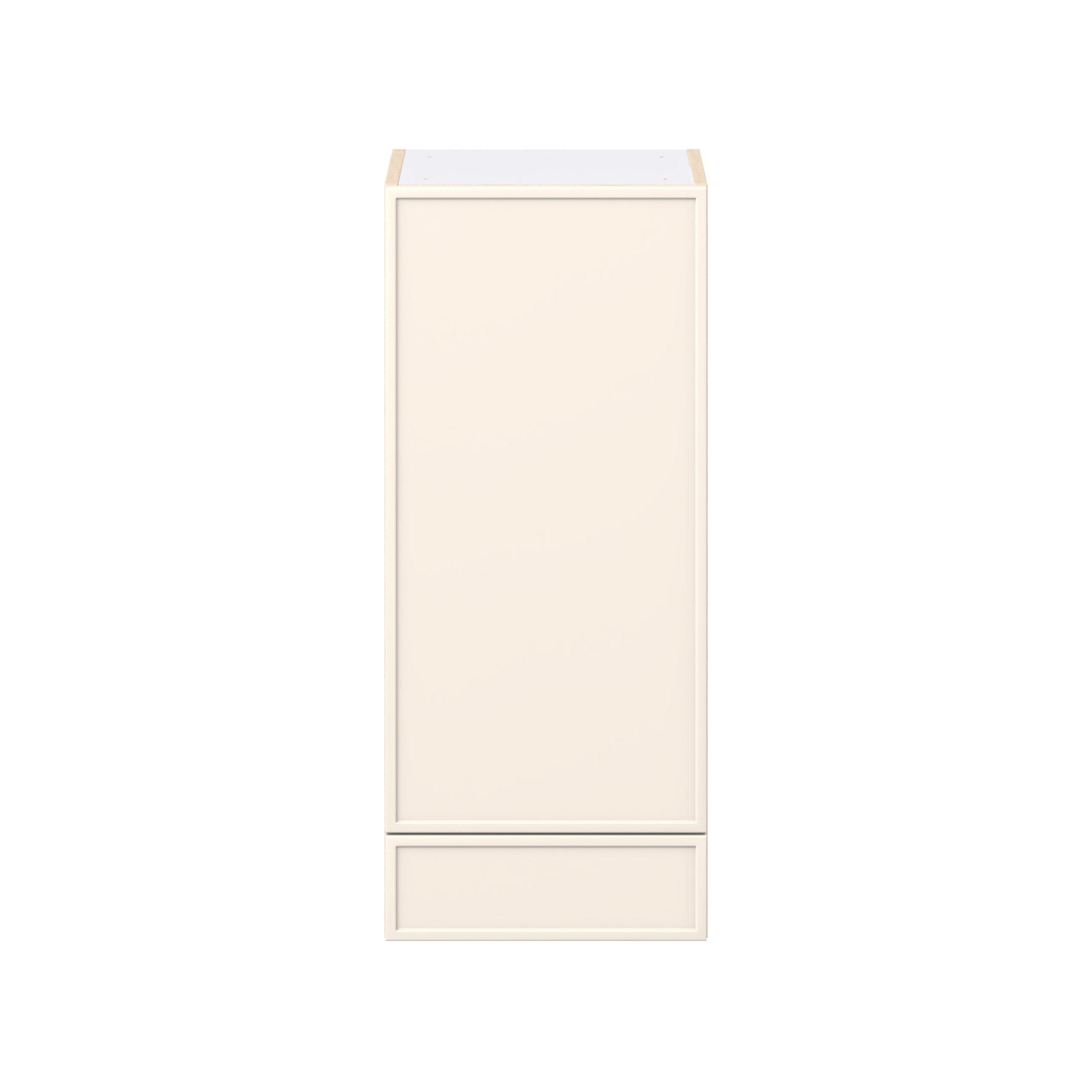 Linden 15 in. Painted Washed Linen Door and Drawer Wall Cabinet
