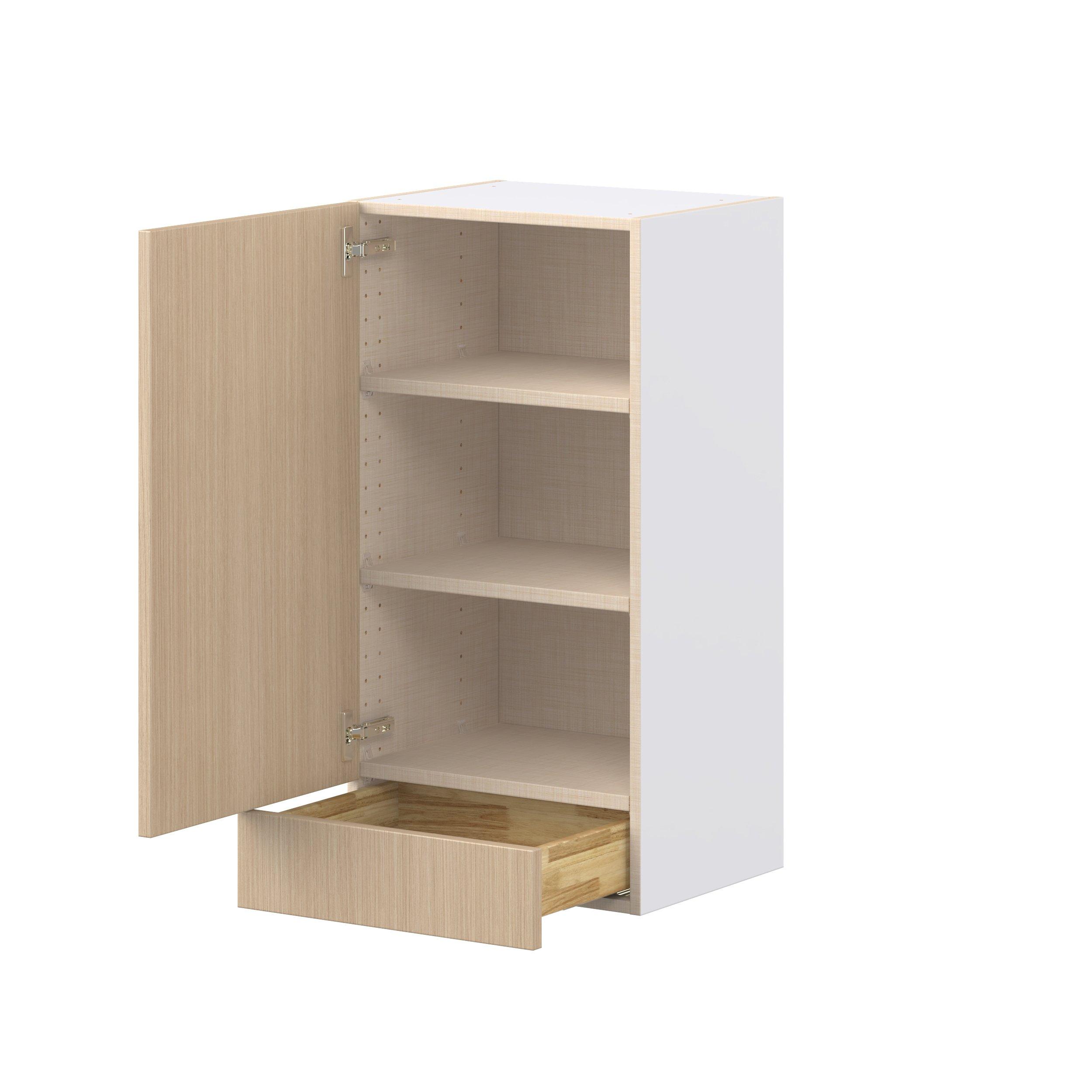 Glenwood 18 in. Mojavi Oak Door and Drawer Wall Cabinet